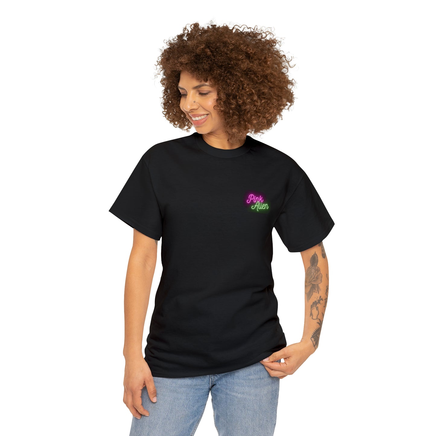 Pink Alien Retro Planet Tee