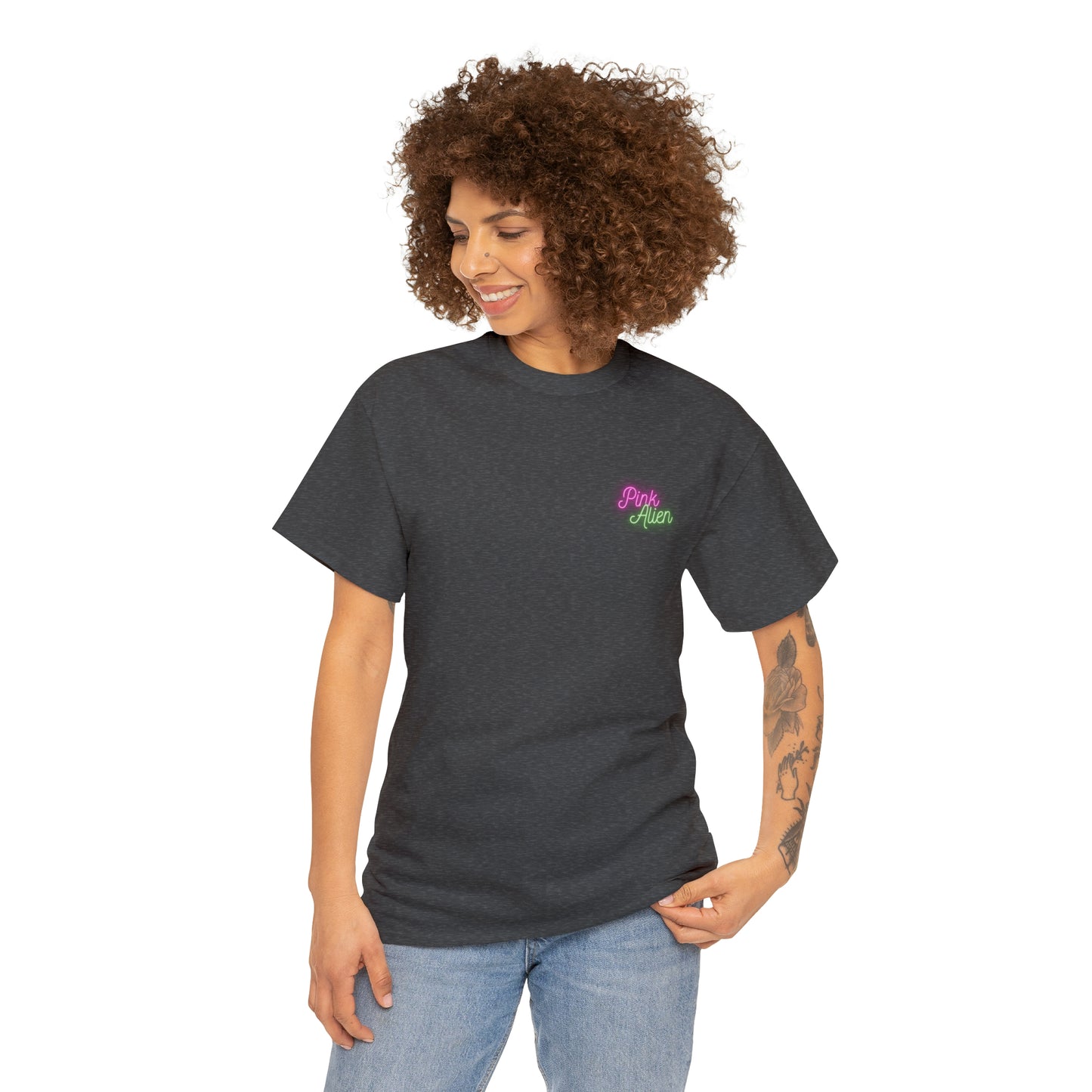 Pink Alien Retro Planet Tee