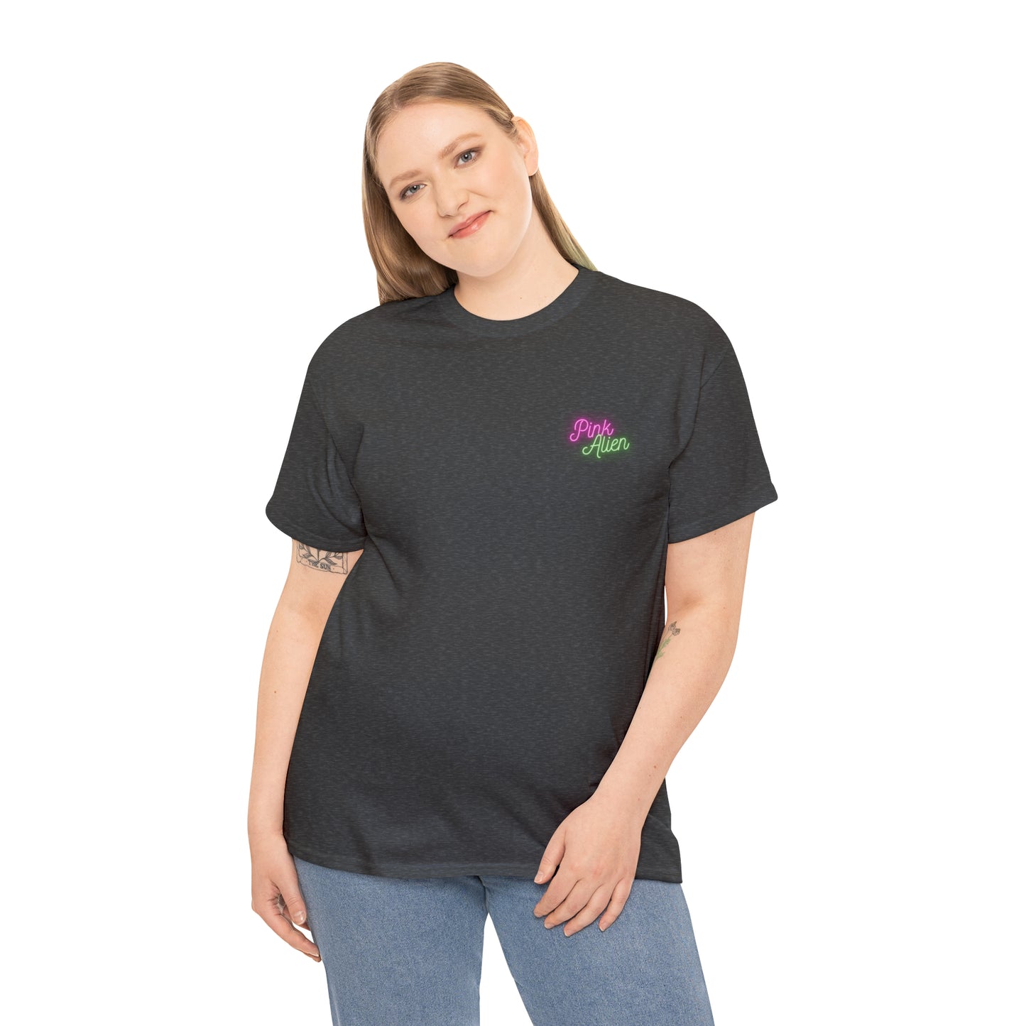 Pink Alien Retro Planet Tee
