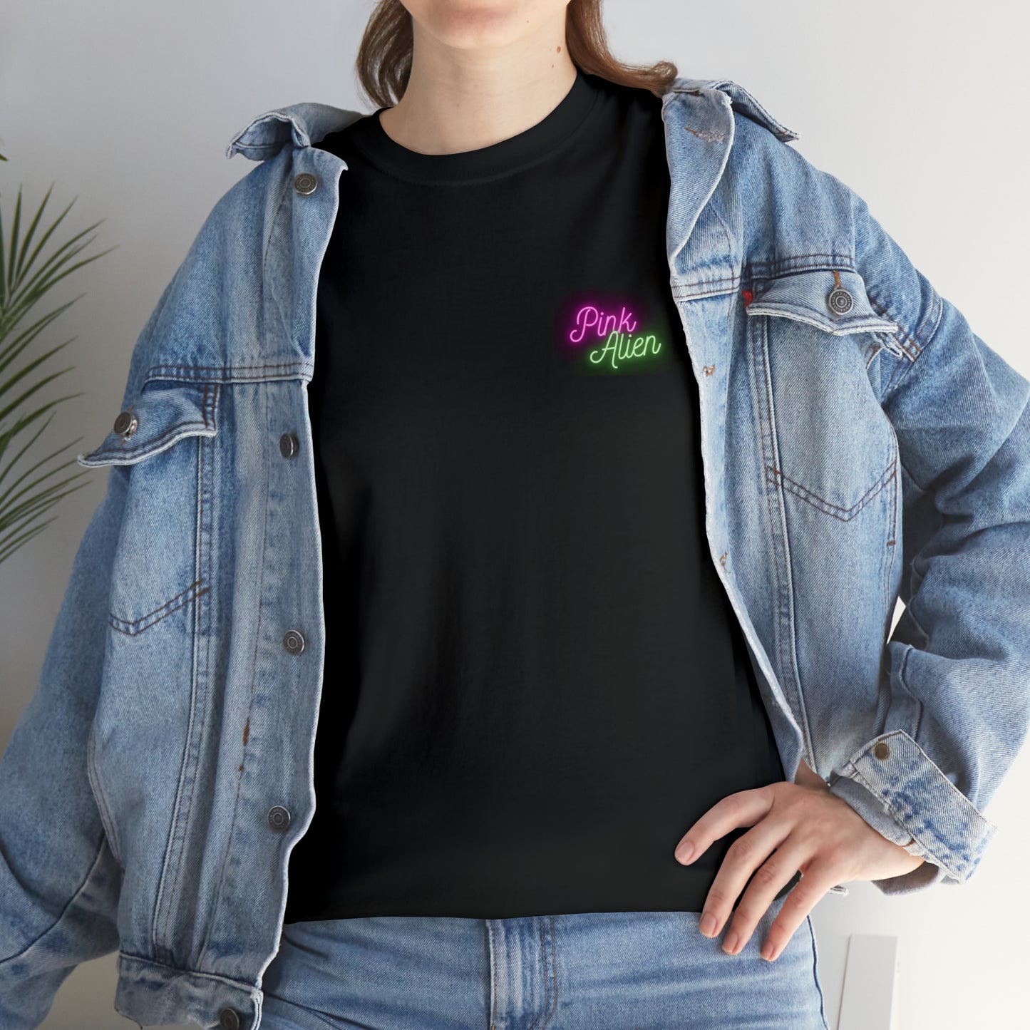 Pink Alien Retro Planet Tee