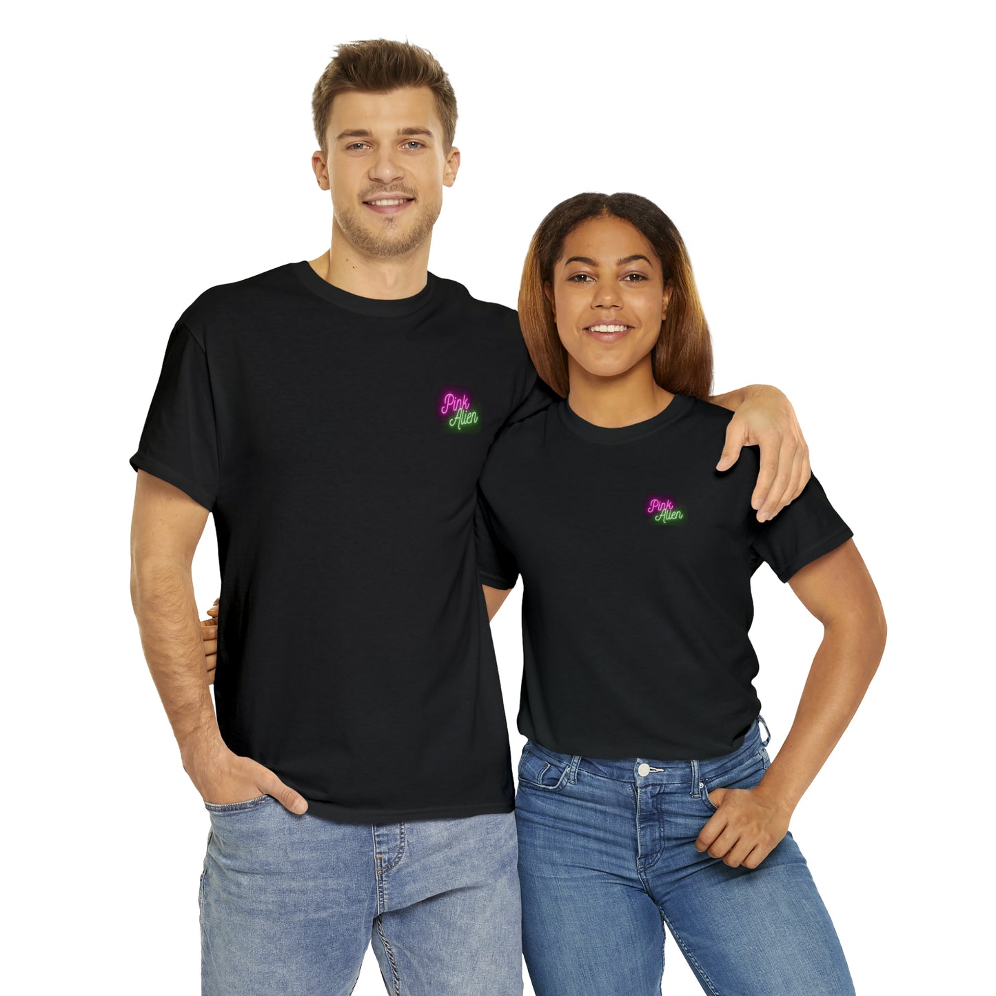 Pink Alien Retro Planet Tee