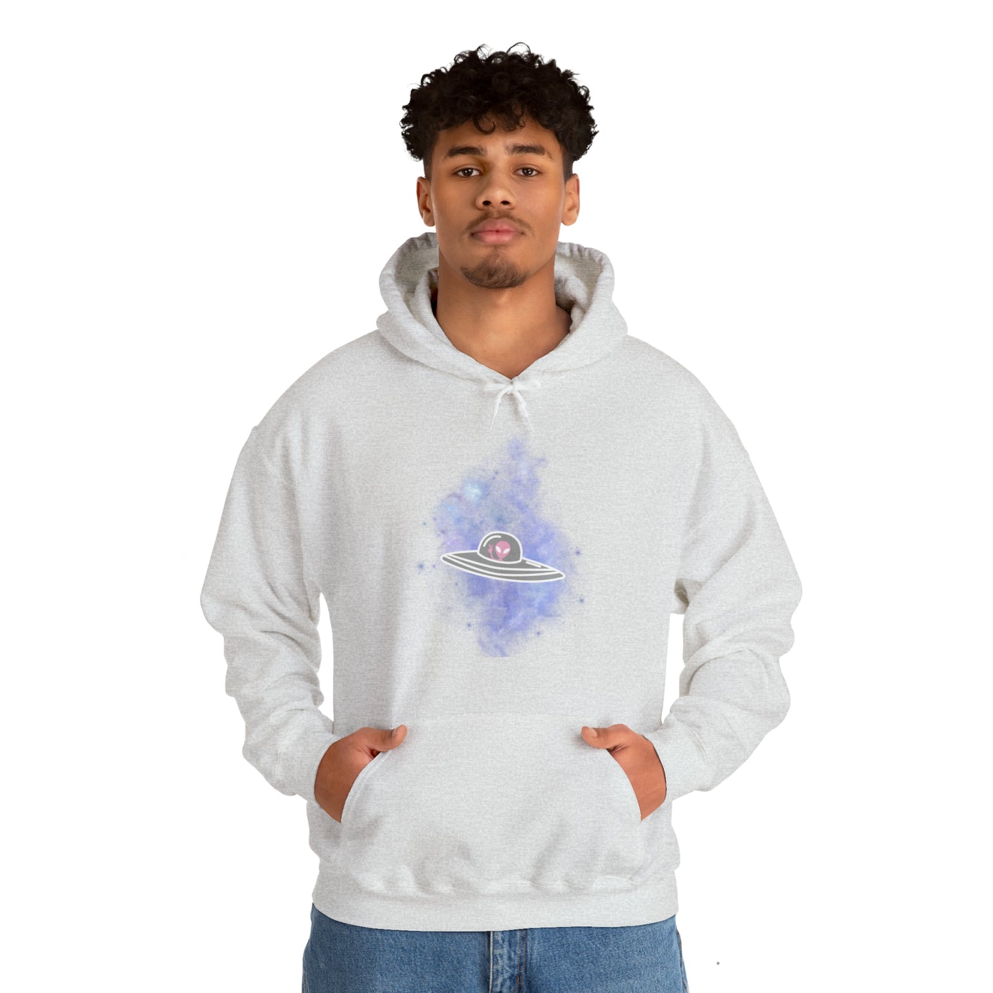 Pink Alien Spaceship Hoodie