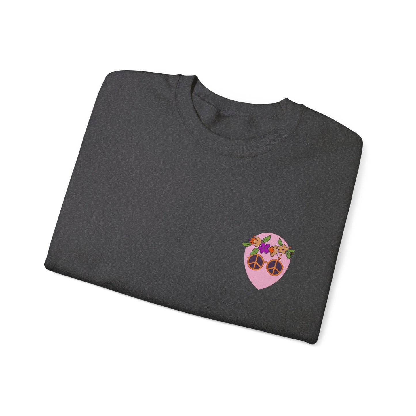 Pink Alien Flower Power Crewneck