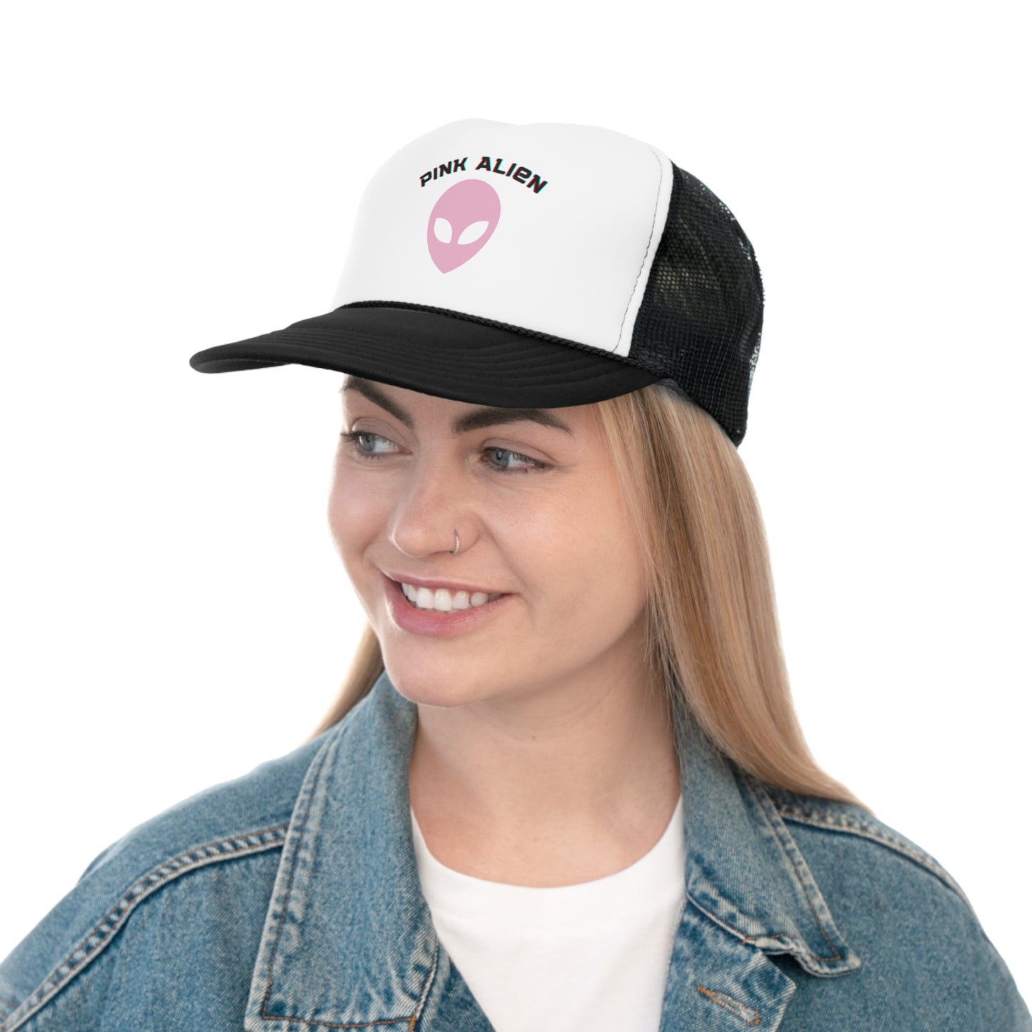 Pink Alien Basic Trucker Hat