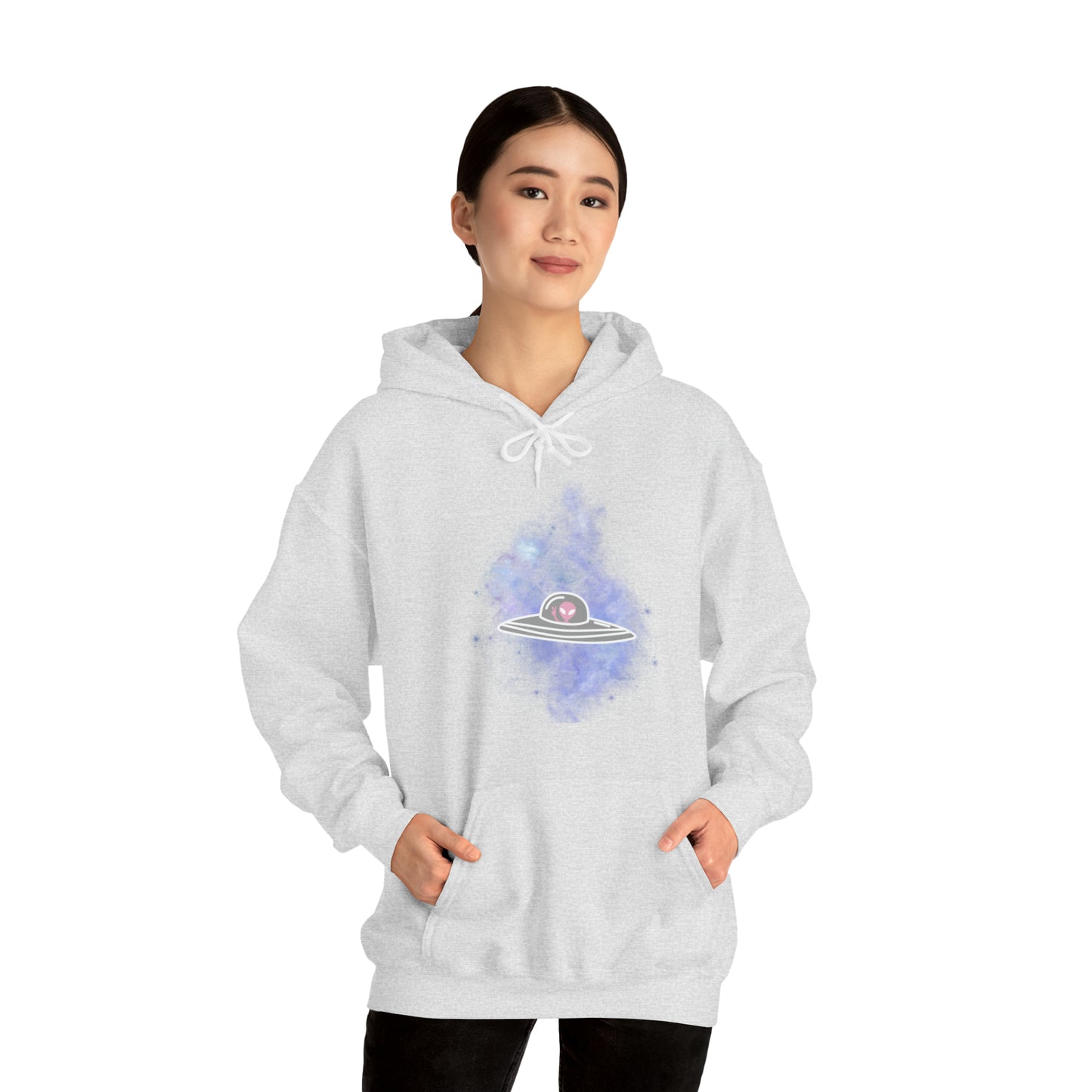 Pink Alien Spaceship Hoodie