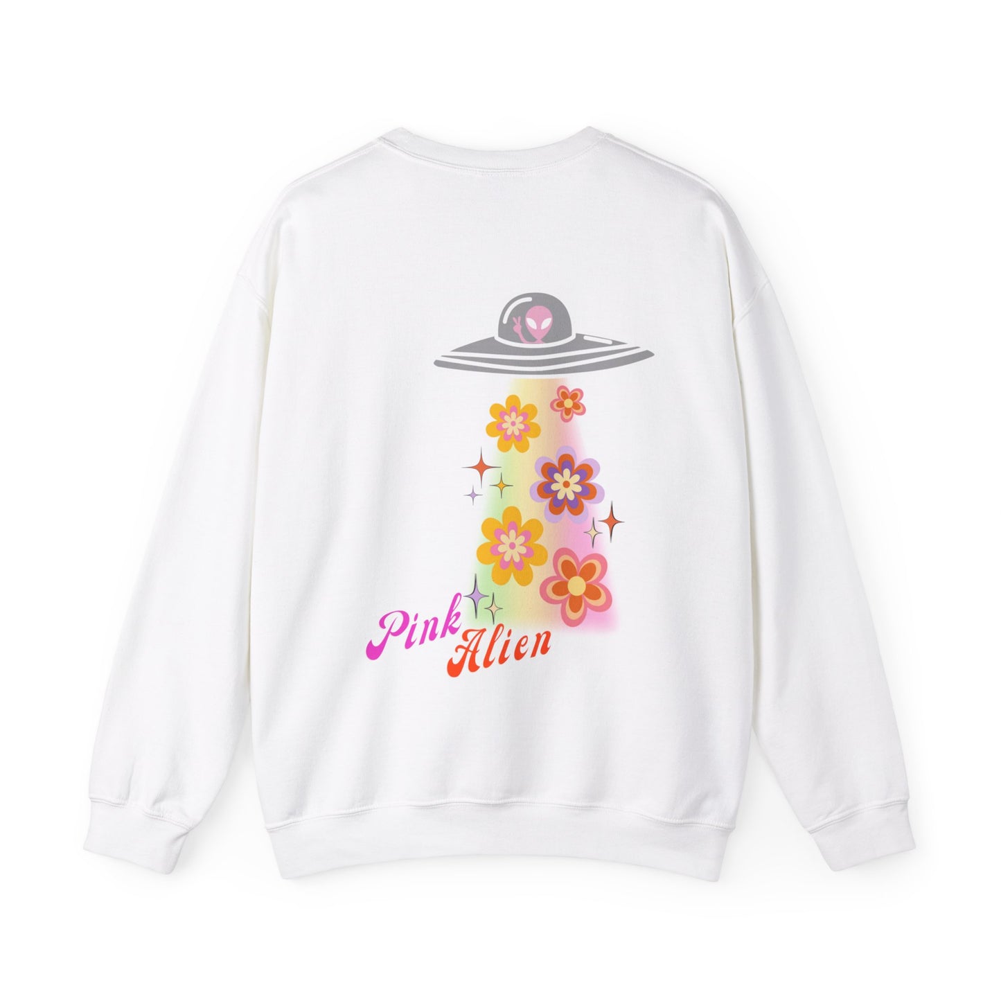 Pink Alien Flower Power Crewneck