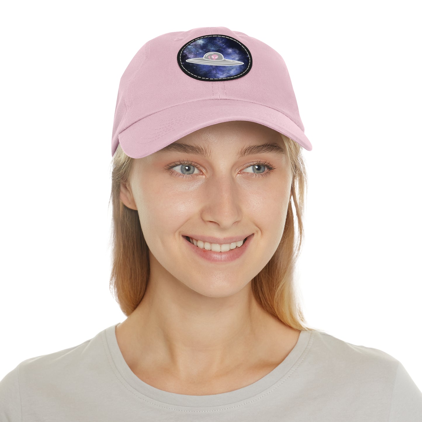 Pink Alien Spaceship Patch Hat