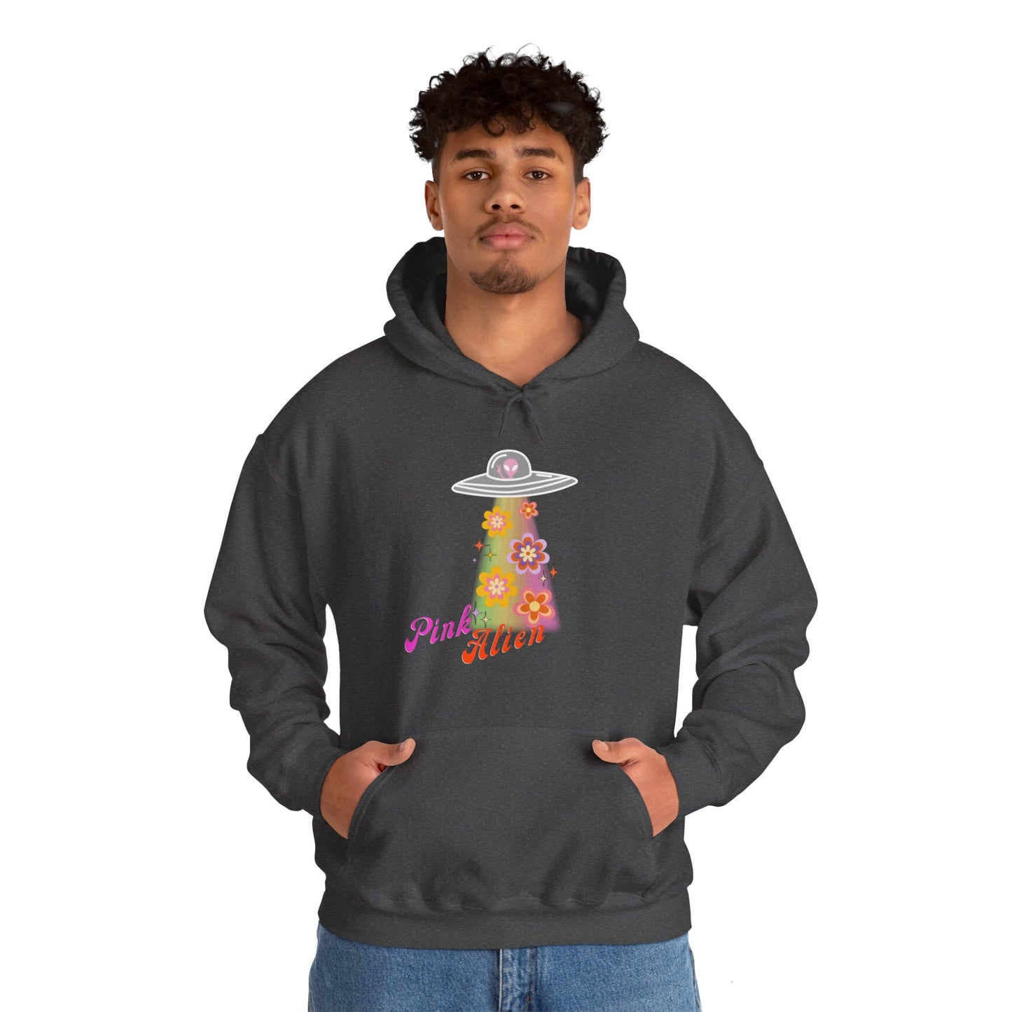 Pink Alien Flower Power Hoodie