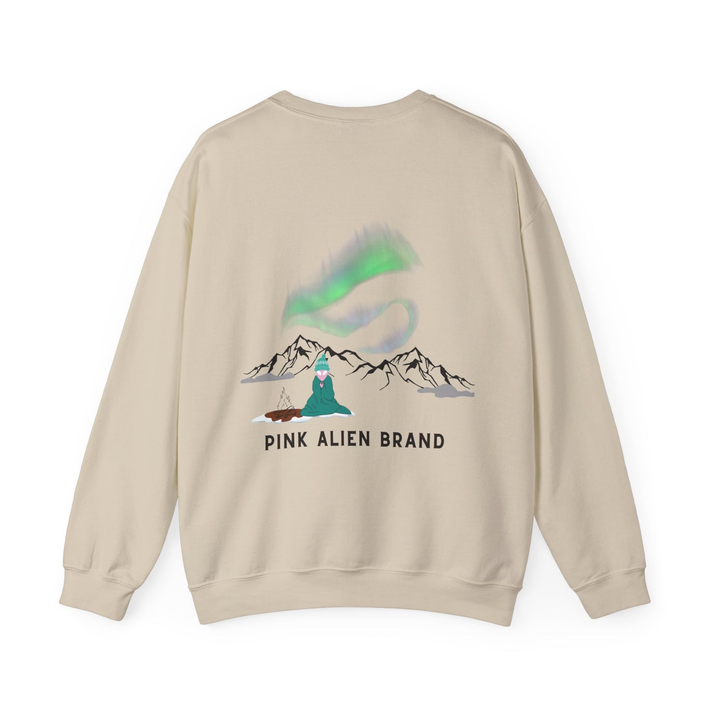 Pink Alien Northern Lights Crewneck