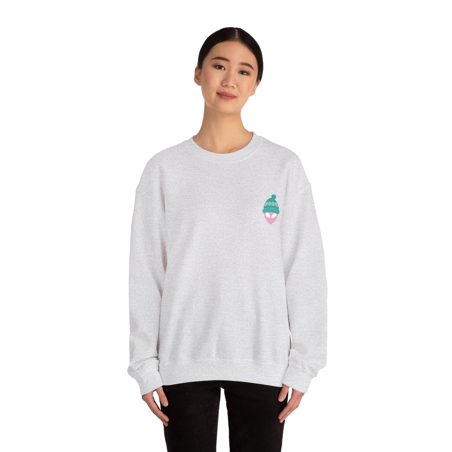 Pink Alien Northern Lights Crewneck