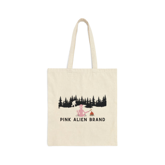 Pink Alien We Are Not Alone Tote Bag