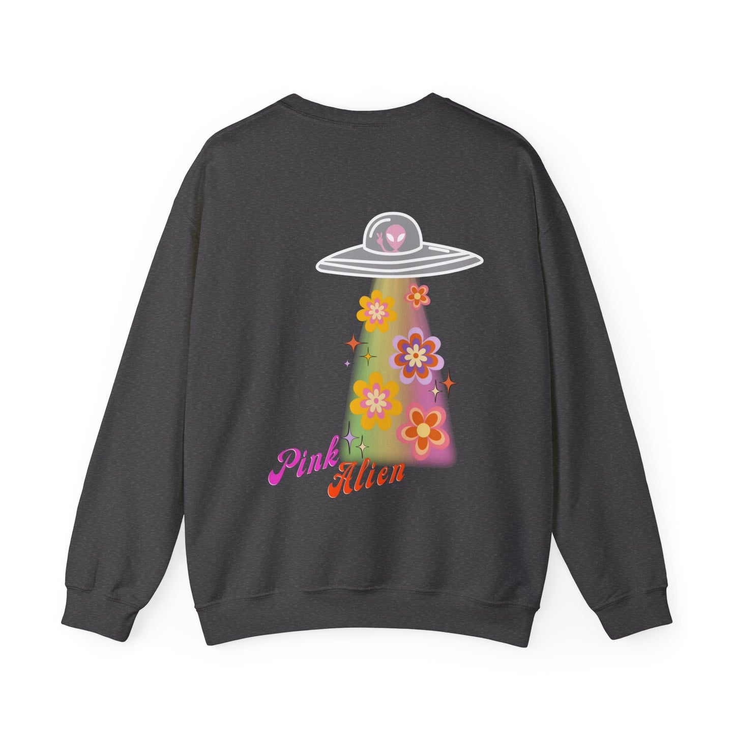 Pink Alien Flower Power Crewneck