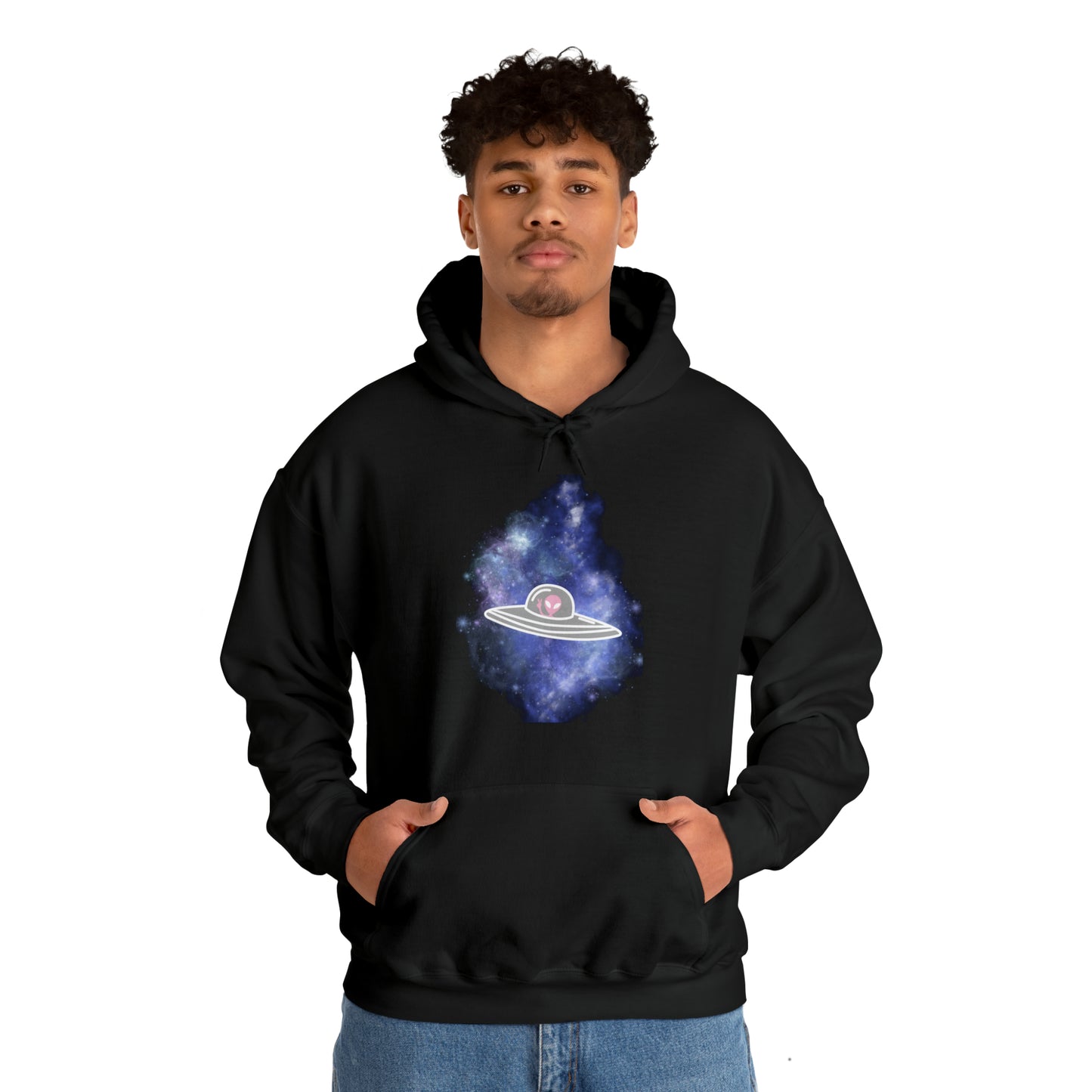 Pink Alien Spaceship Hoodie