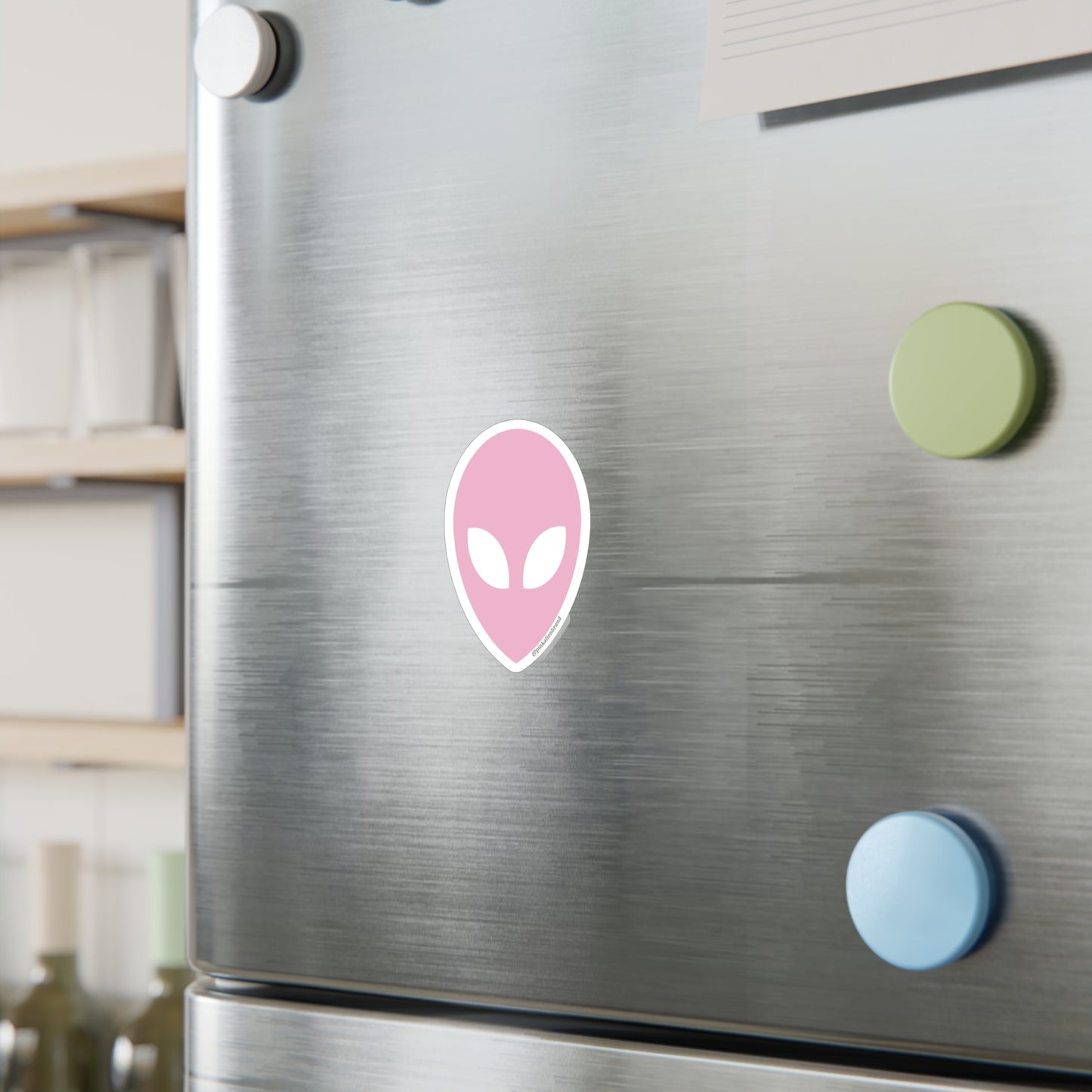 Pink Alien Vinyl Sticker