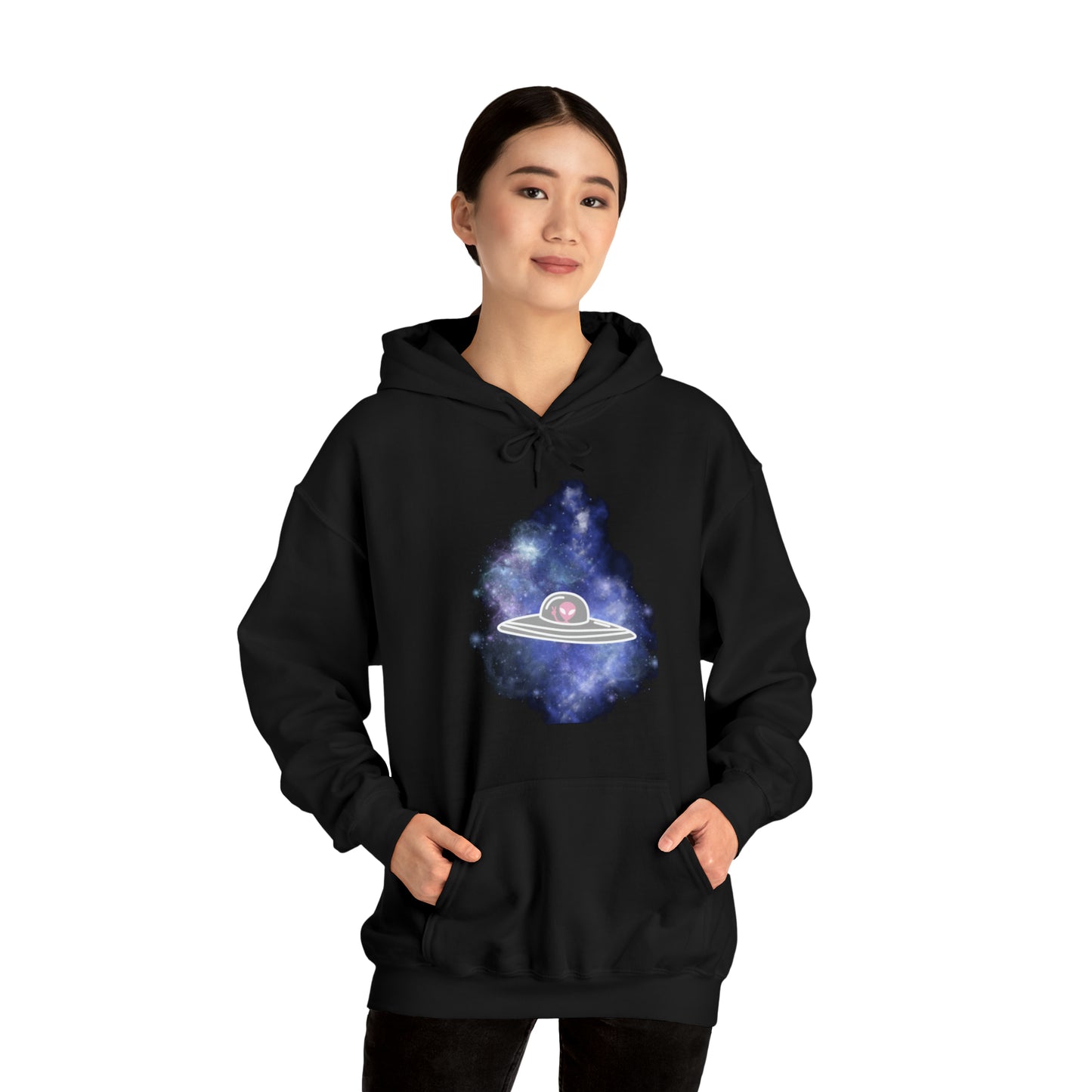 Pink Alien Spaceship Hoodie