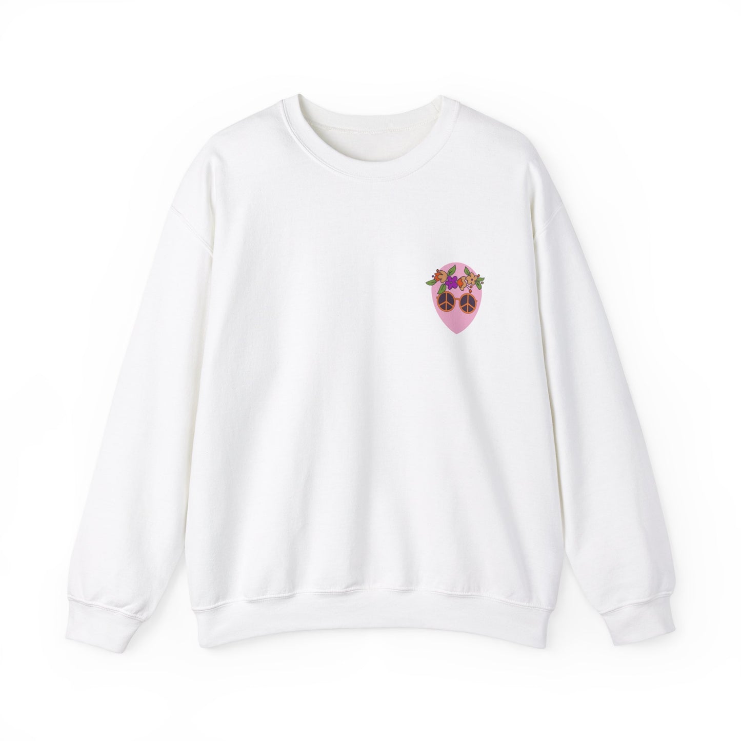 Pink Alien Flower Power Crewneck