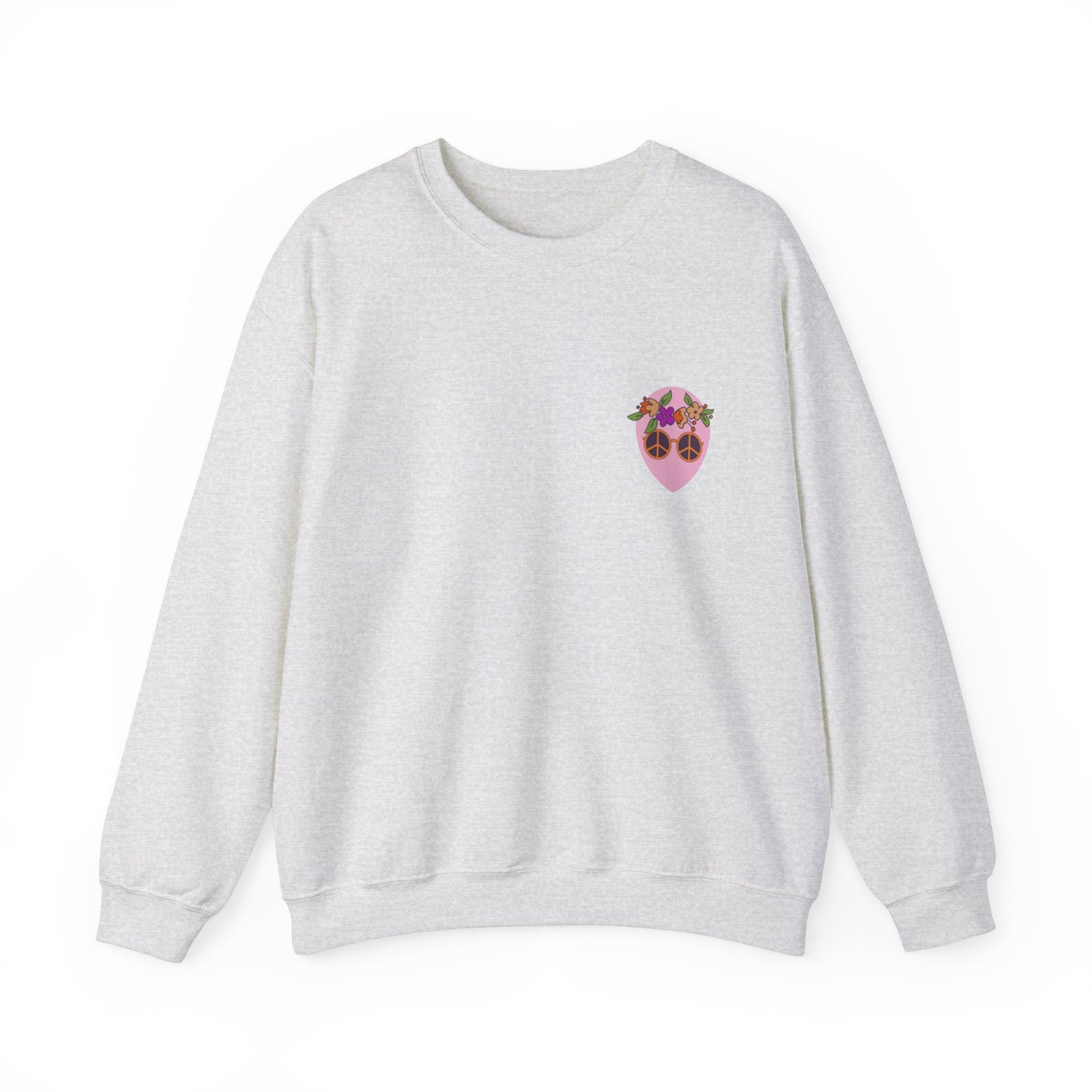 Pink Alien Flower Power Crewneck