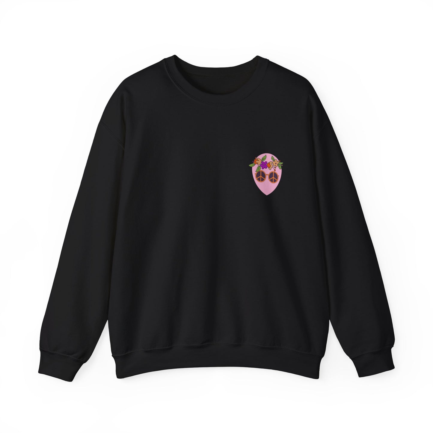 Pink Alien Flower Power Crewneck