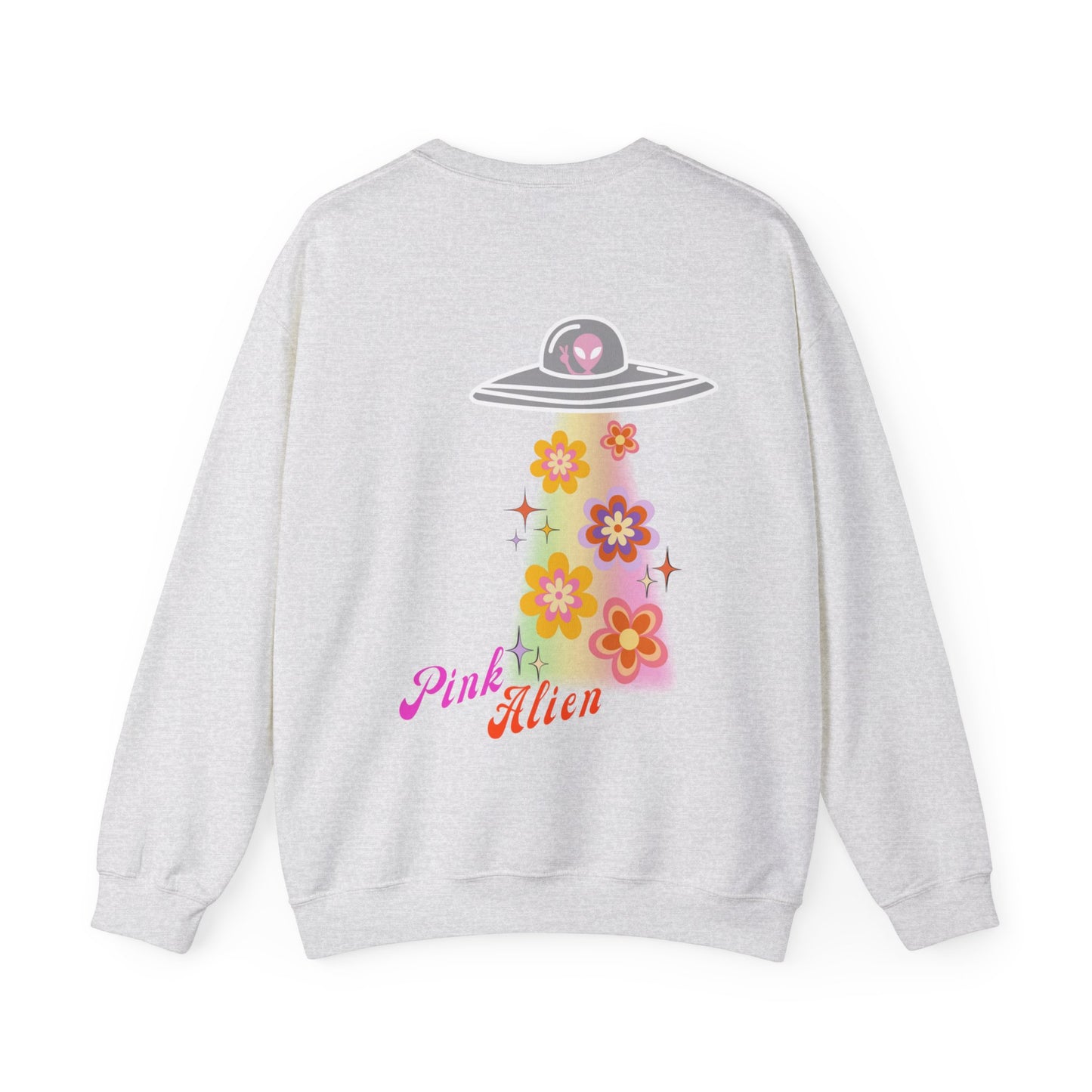 Pink Alien Flower Power Crewneck