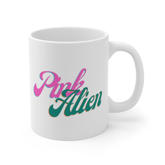 Pink Alien Ceramic Mug