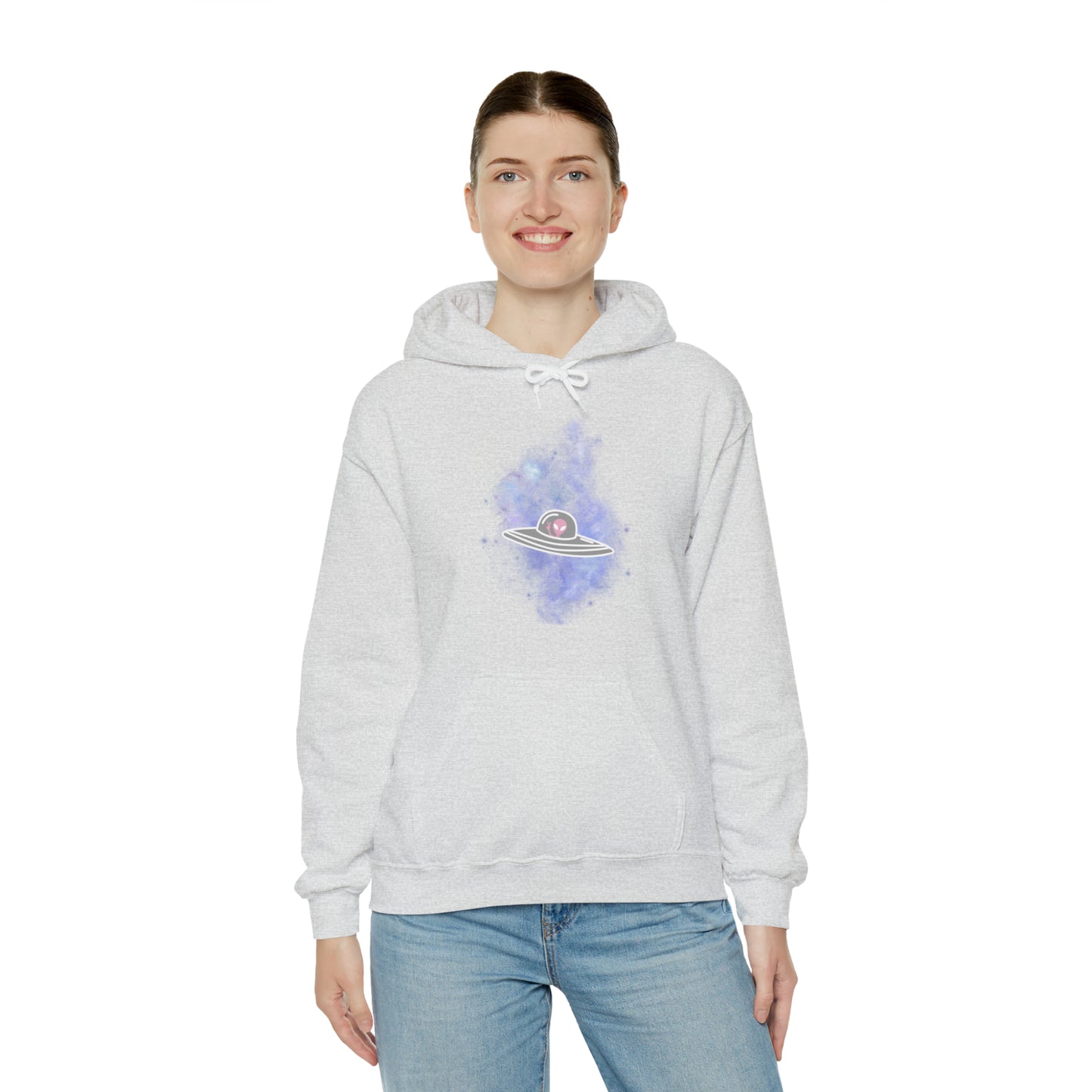 Pink Alien Spaceship Hoodie