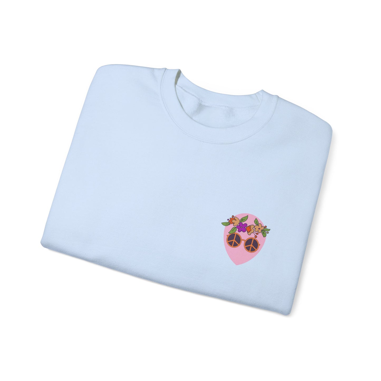 Pink Alien Flower Power Crewneck