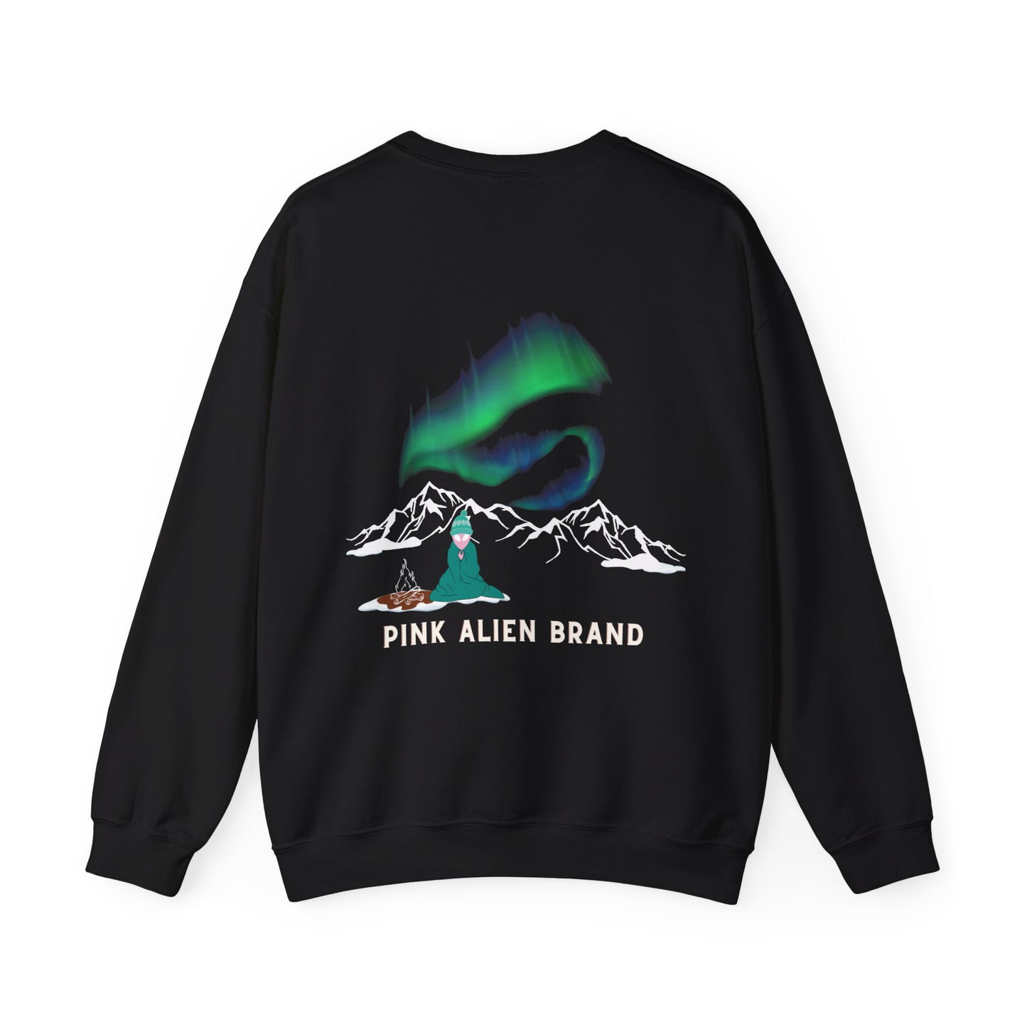 Pink Alien Northern Lights Crewneck