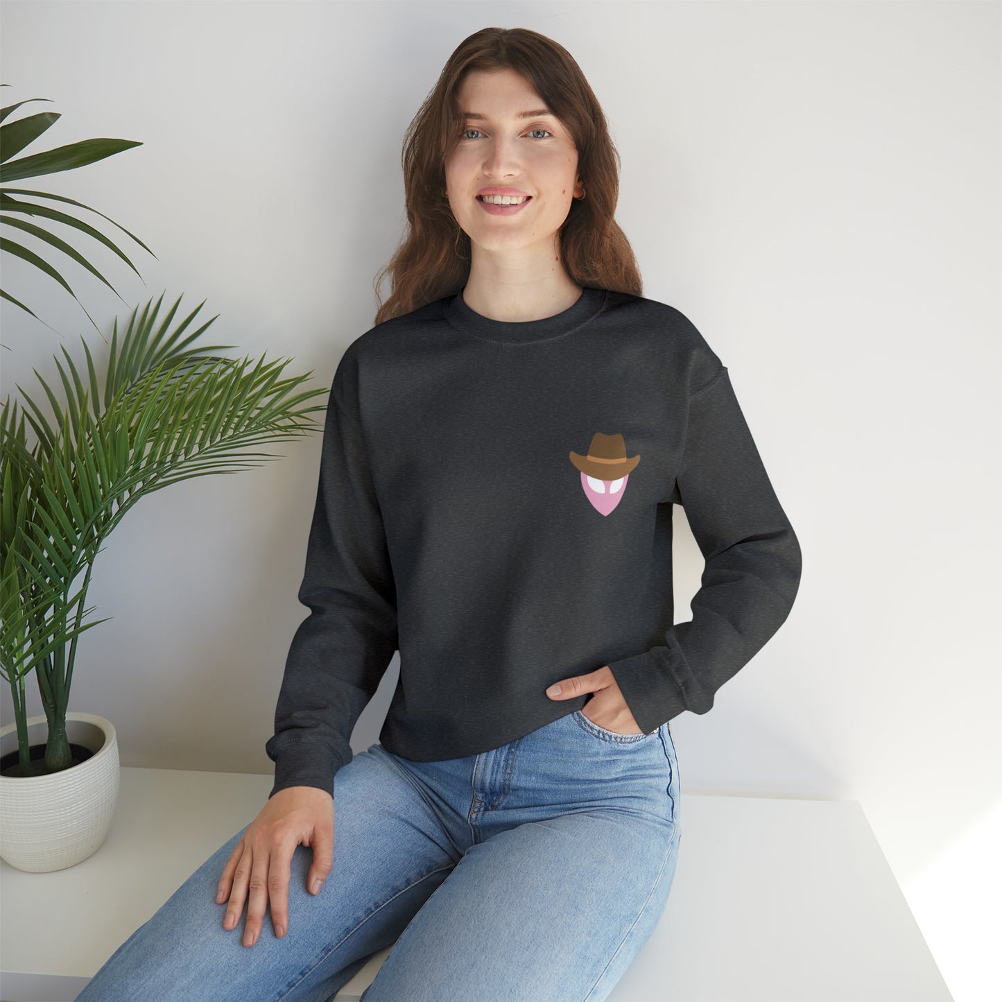 Pink Alien Western Crewneck