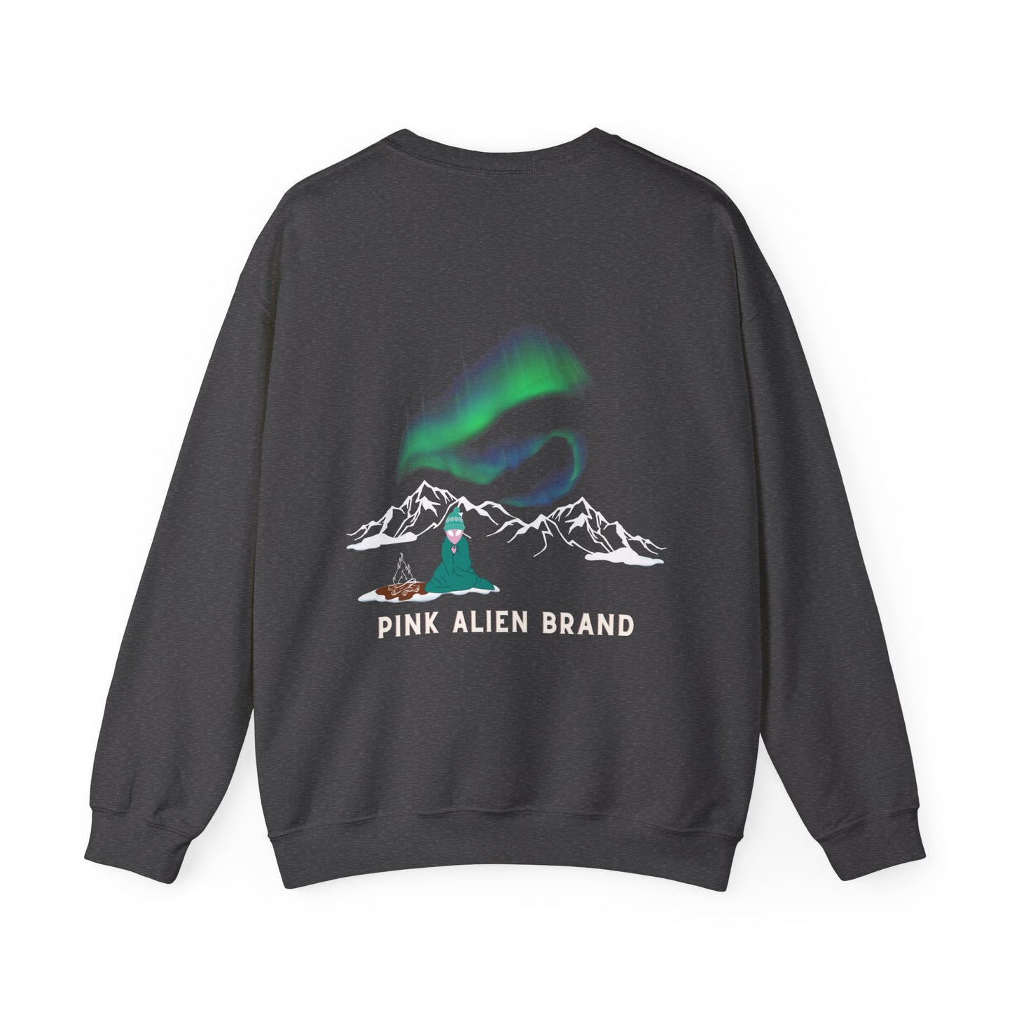 Pink Alien Northern Lights Crewneck