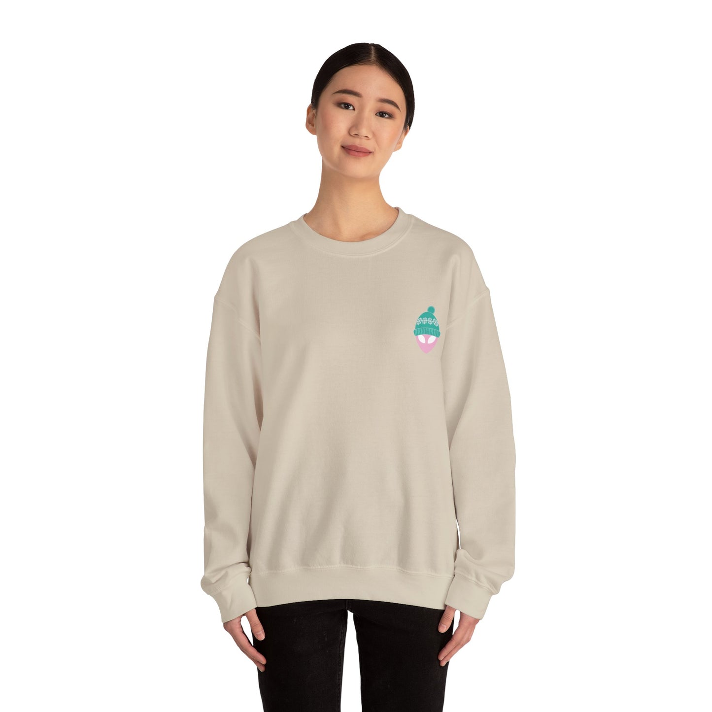 Pink Alien Northern Lights Crewneck