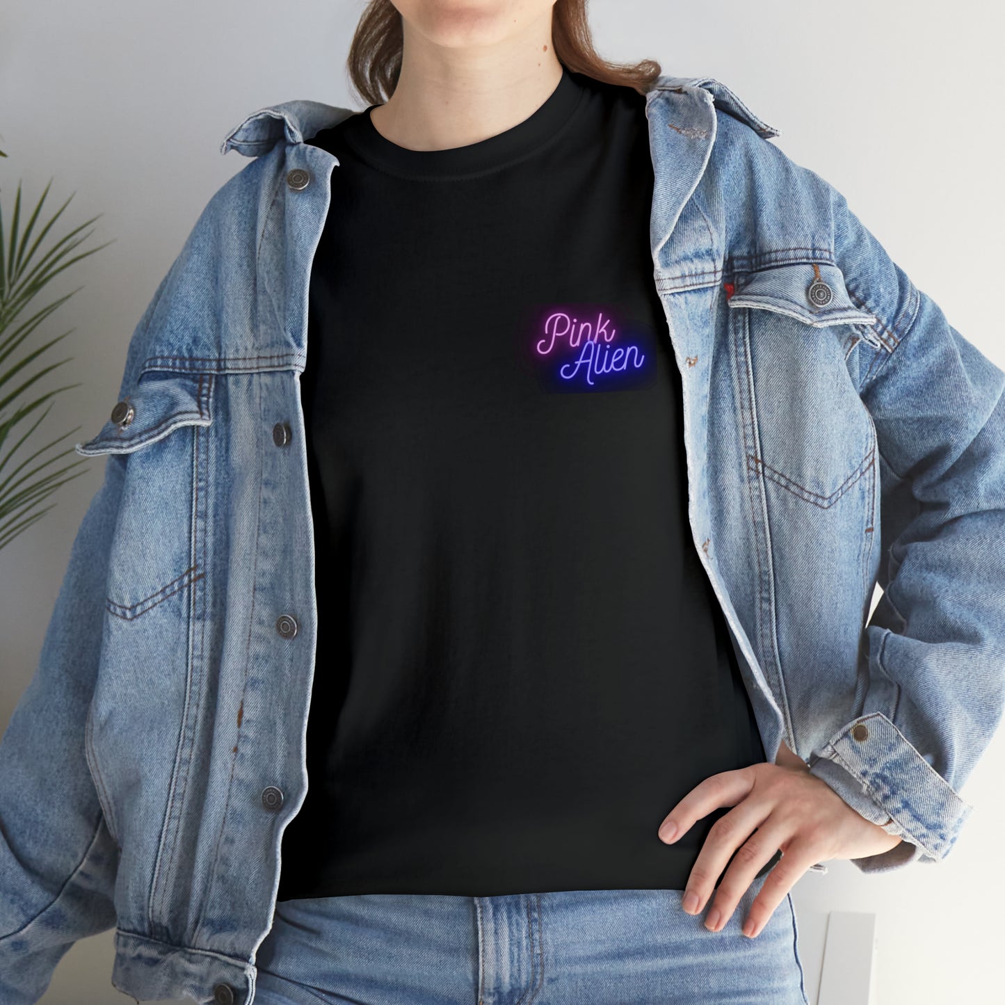 Pink Alien Meditative Mushroom Tee