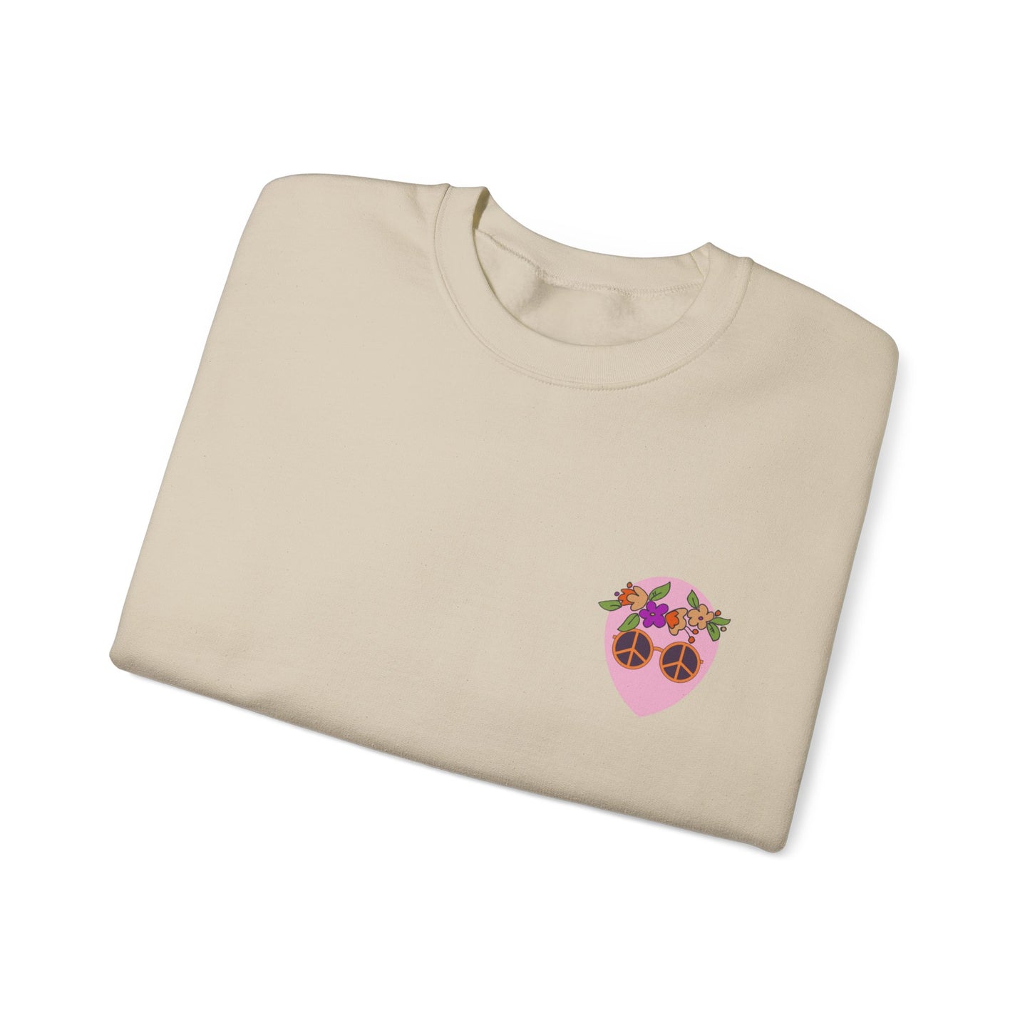 Pink Alien Flower Power Crewneck