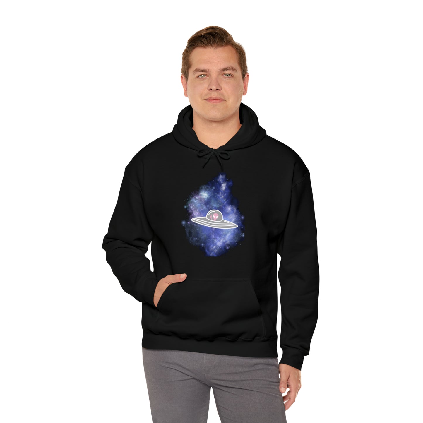 Pink Alien Spaceship Hoodie