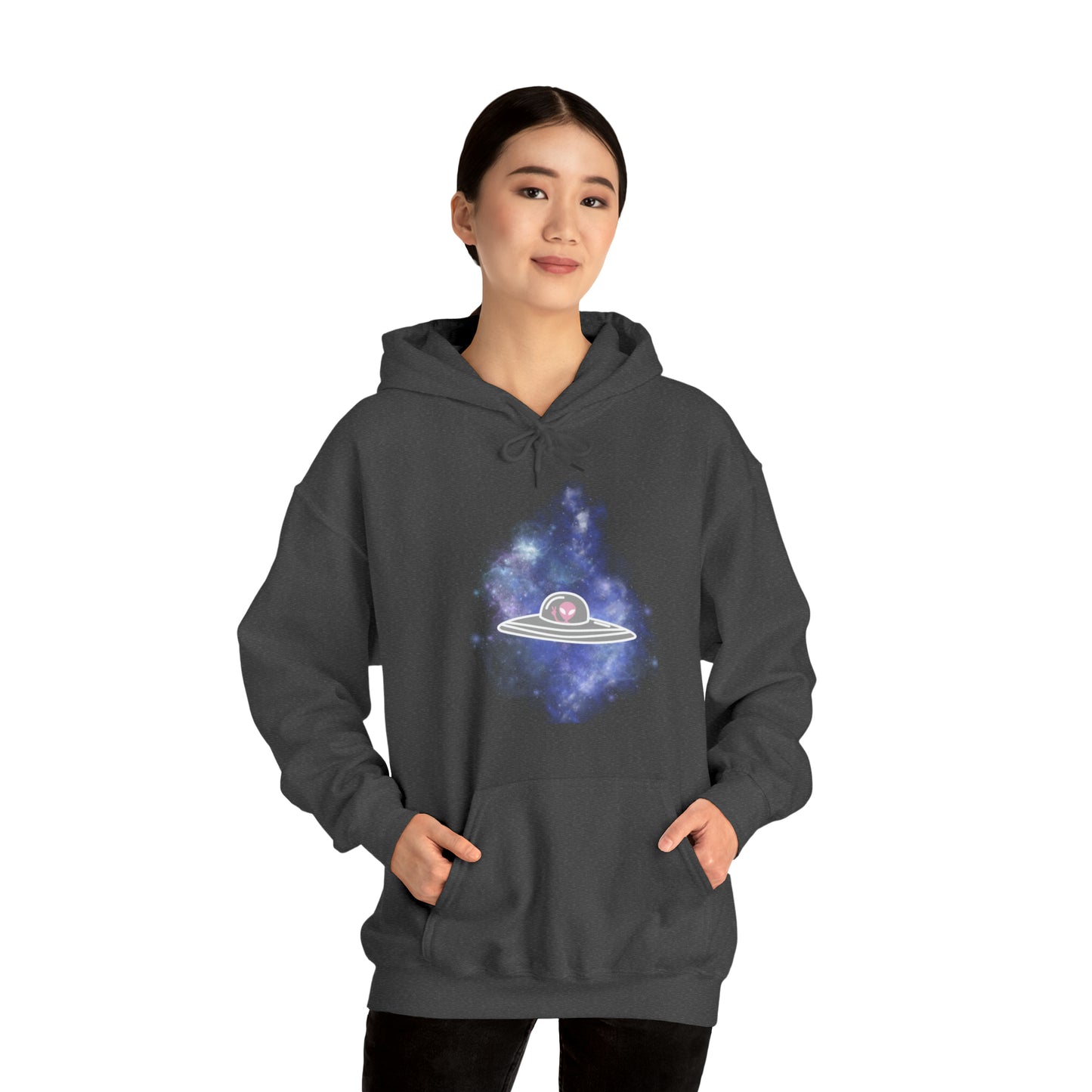 Pink Alien Spaceship Hoodie