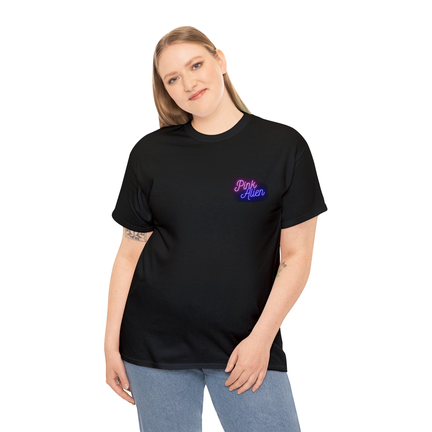 Pink Alien Meditative Mushroom Tee