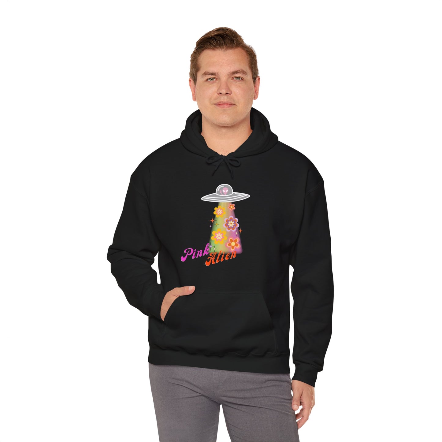 Pink Alien Flower Power Hoodie