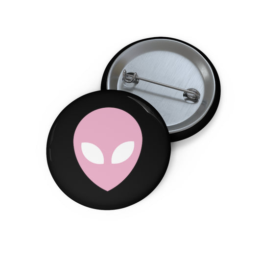 Pink Alien Basic Button Pin