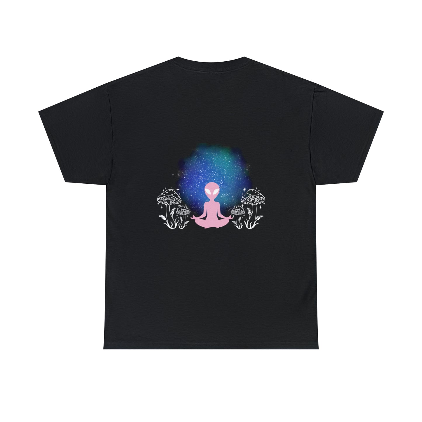 Pink Alien Meditative Mushroom Tee