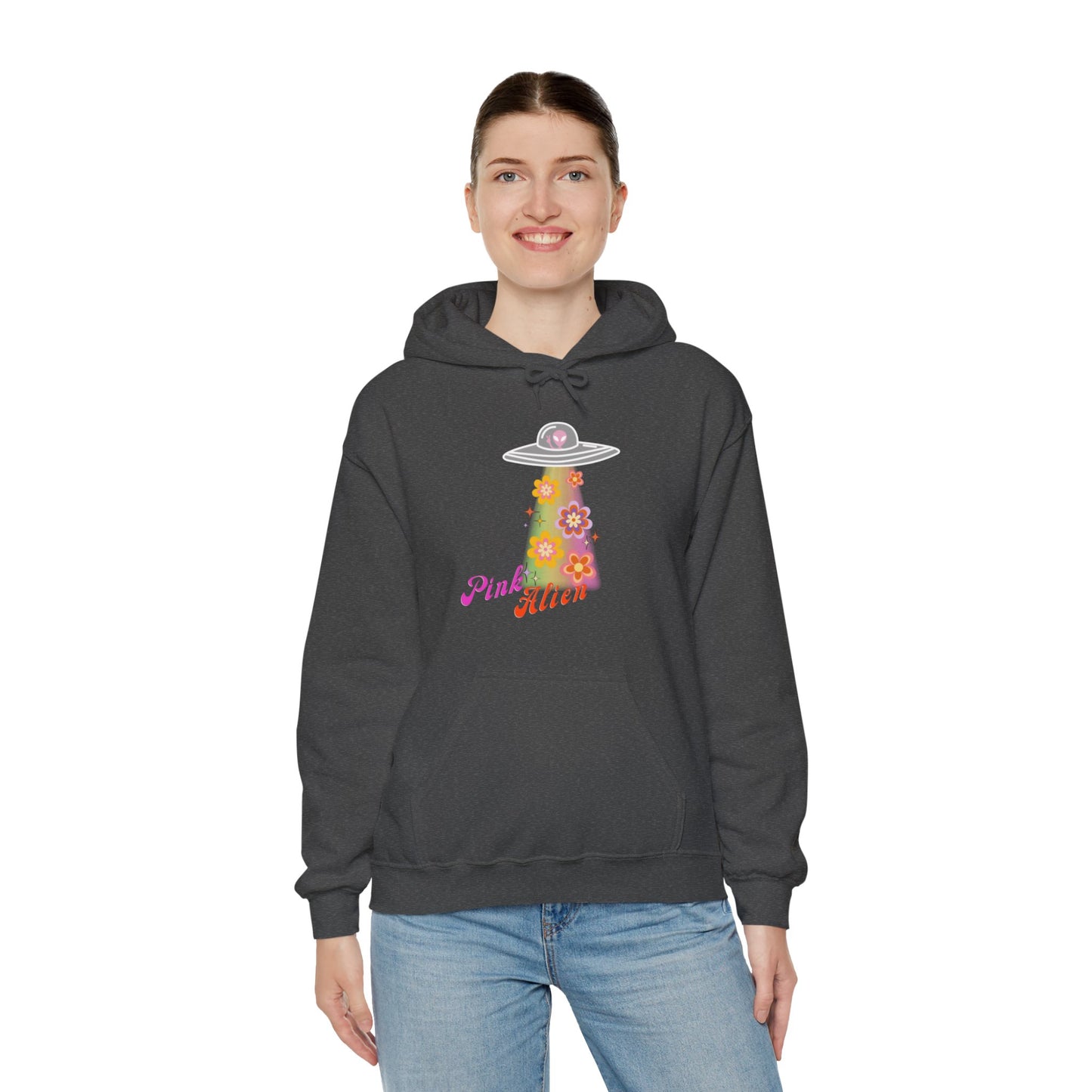 Pink Alien Flower Power Hoodie