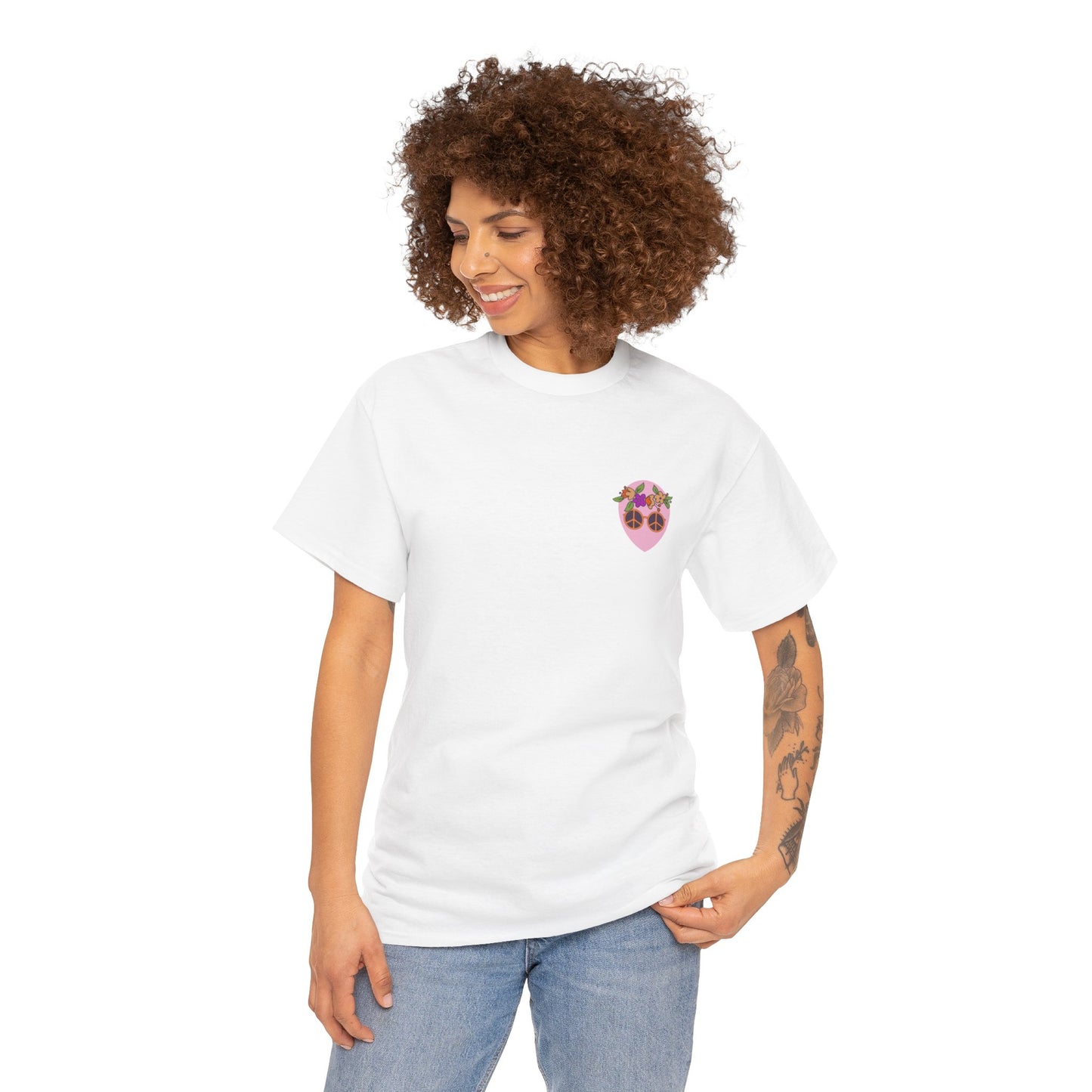 Pink Alien Flower Power Tee