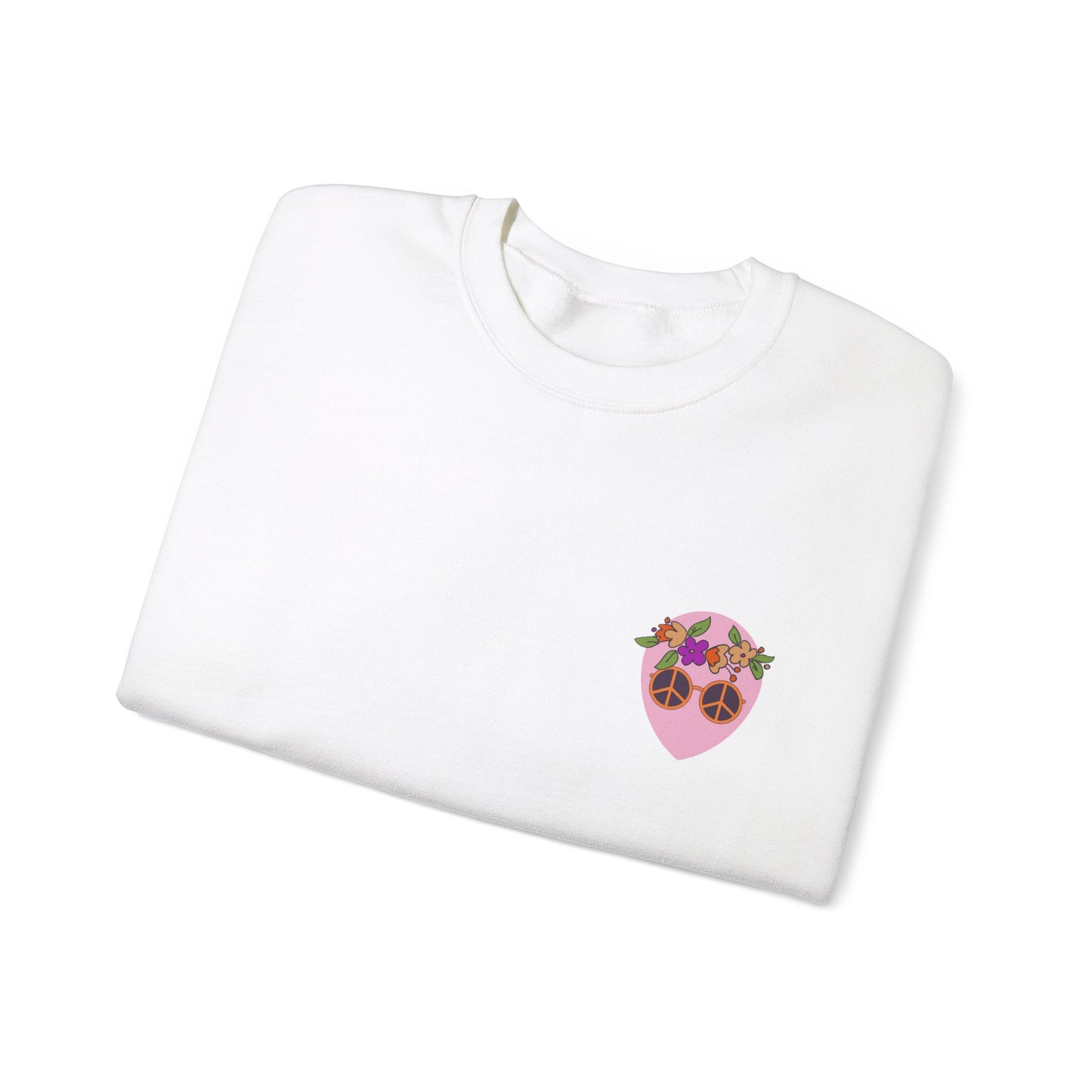 Pink Alien Flower Power Crewneck