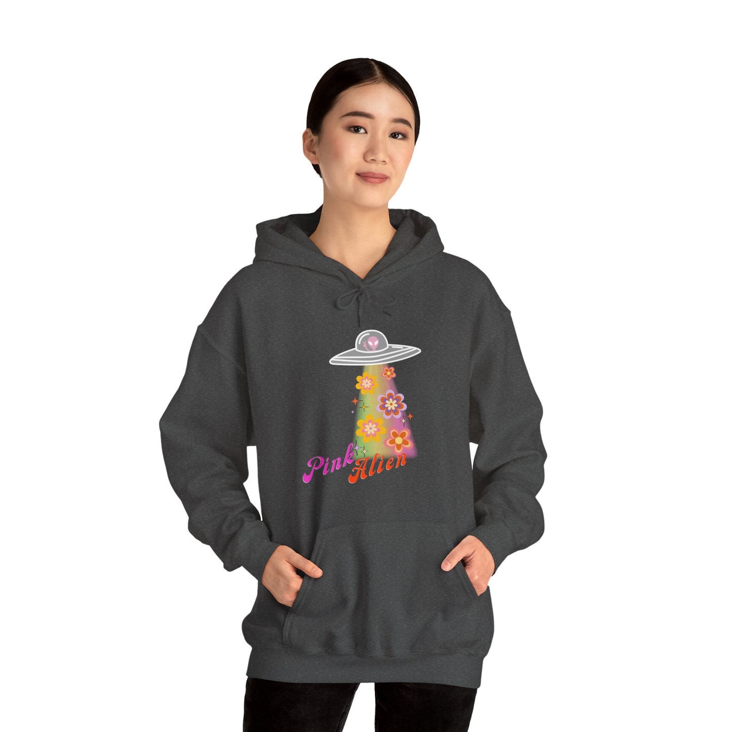 Pink Alien Flower Power Hoodie