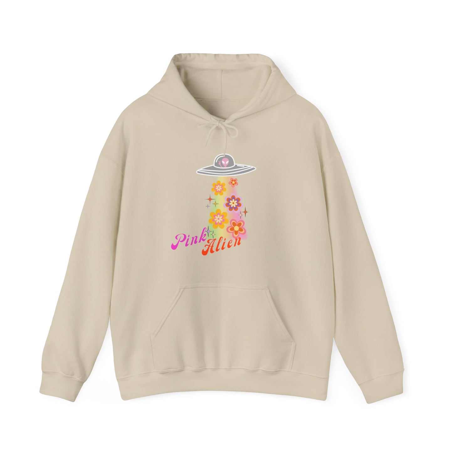 Pink Alien Flower Power Hoodie