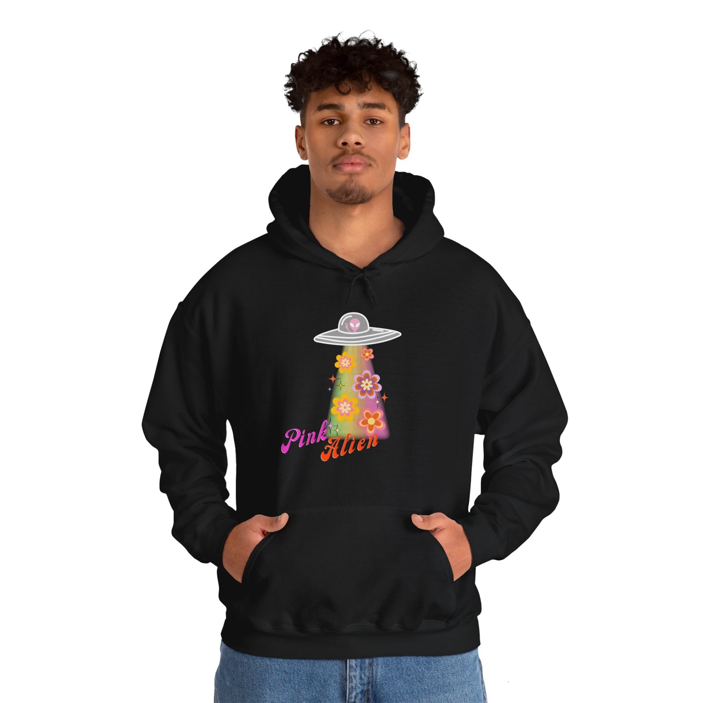 Pink Alien Flower Power Hoodie