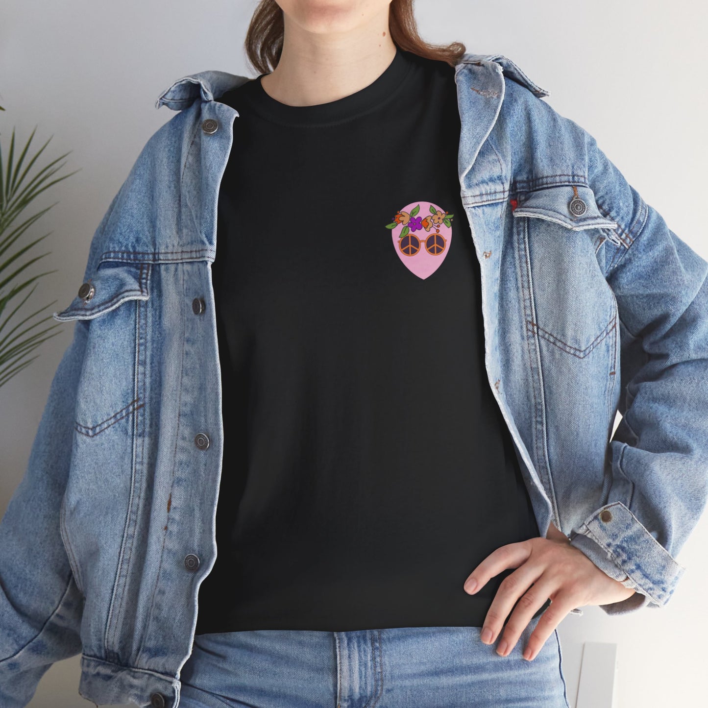 Pink Alien Flower Power Tee