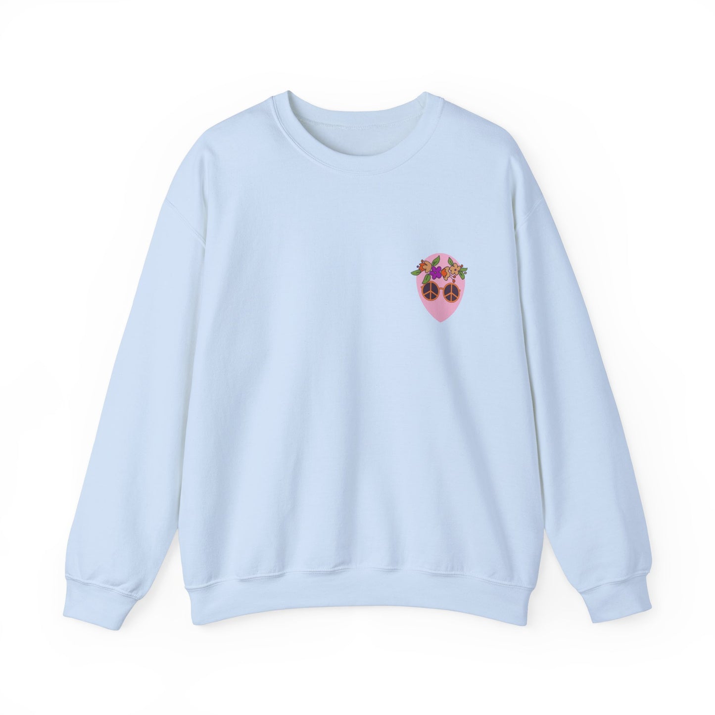 Pink Alien Flower Power Crewneck