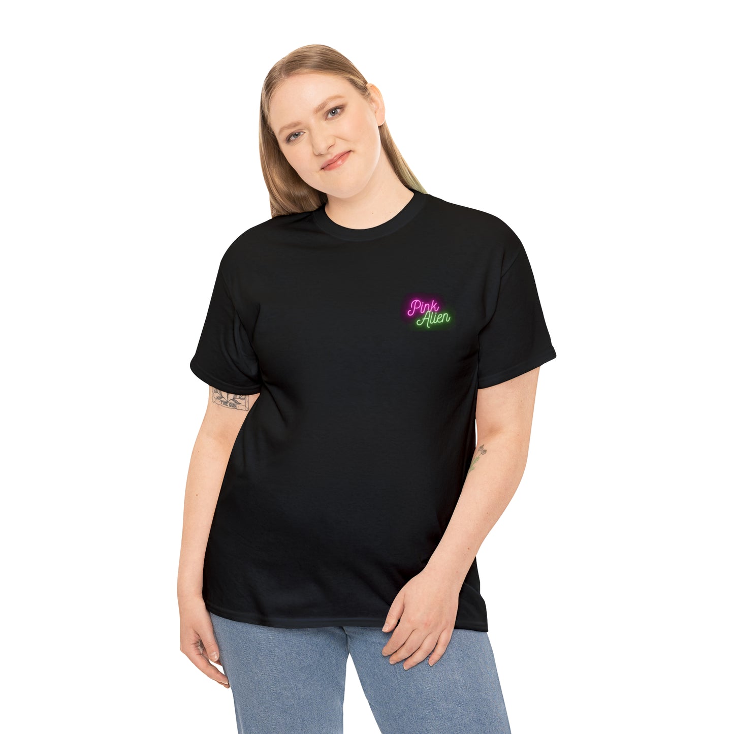 Pink Alien Retro Planet Tee