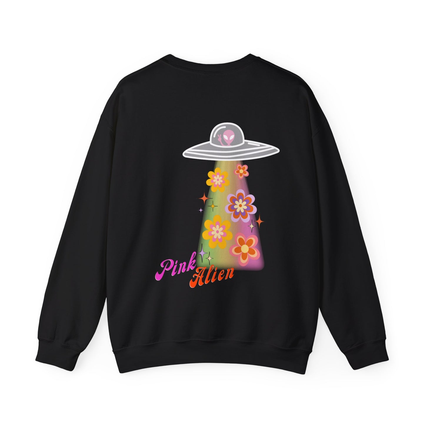 Pink Alien Flower Power Crewneck