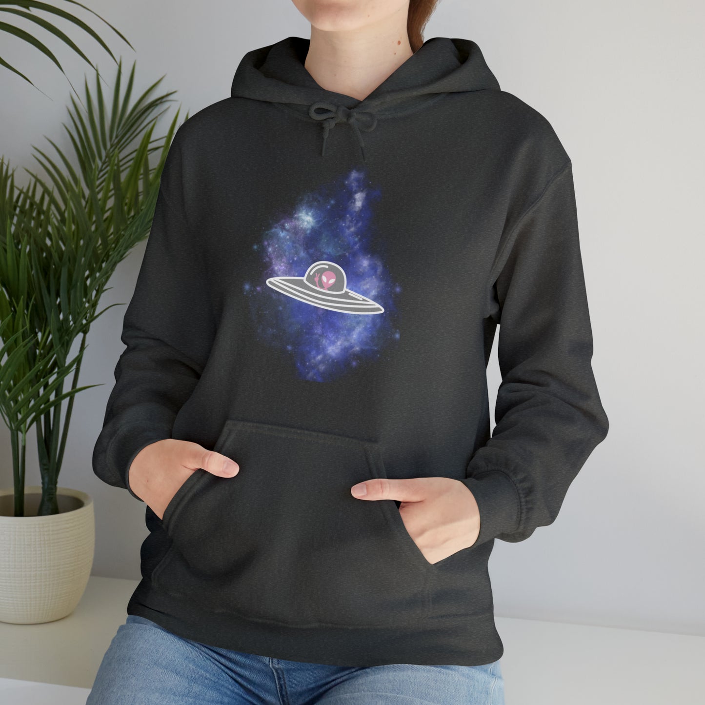 Pink Alien Spaceship Hoodie