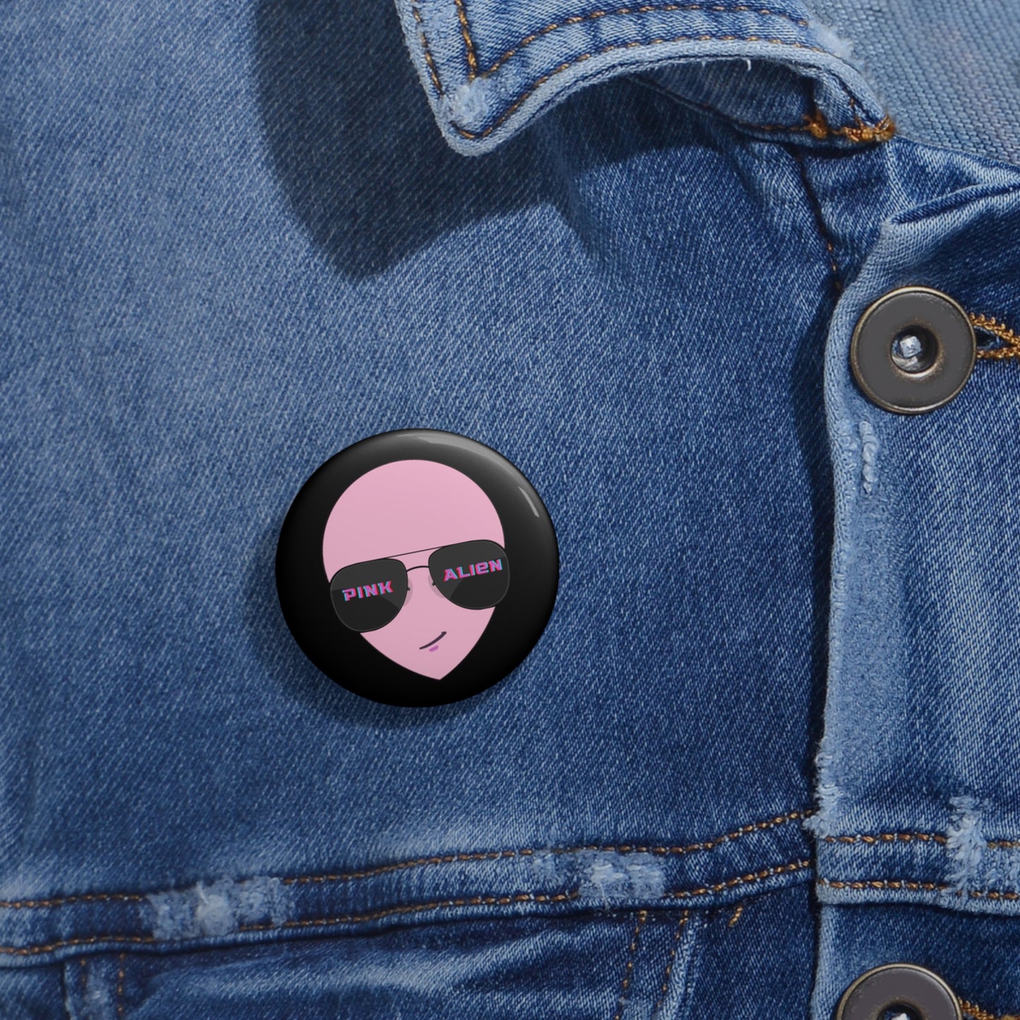 Cool Alien Button Pin